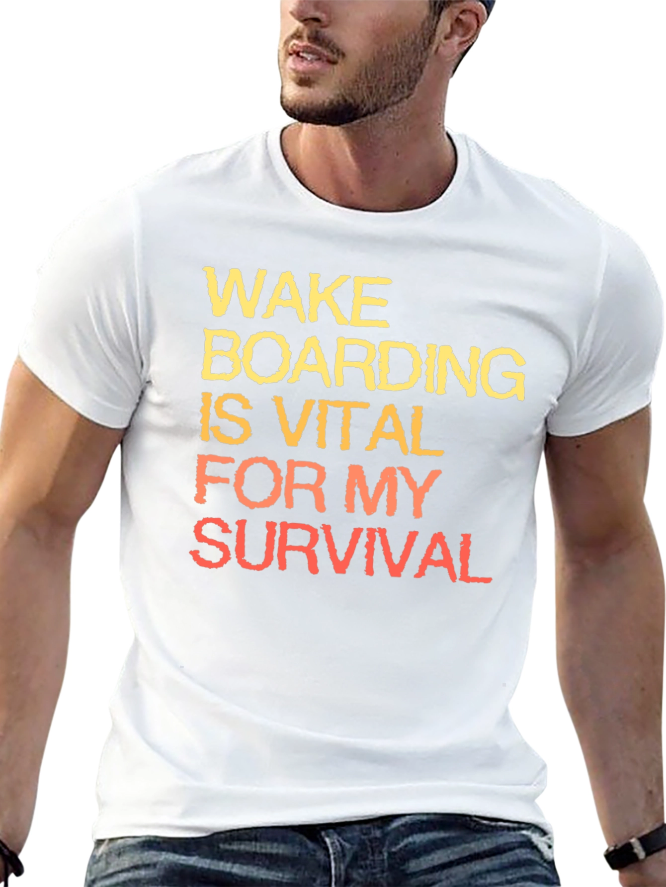 Black Wakeboarding is Vital T-Shirt view 13