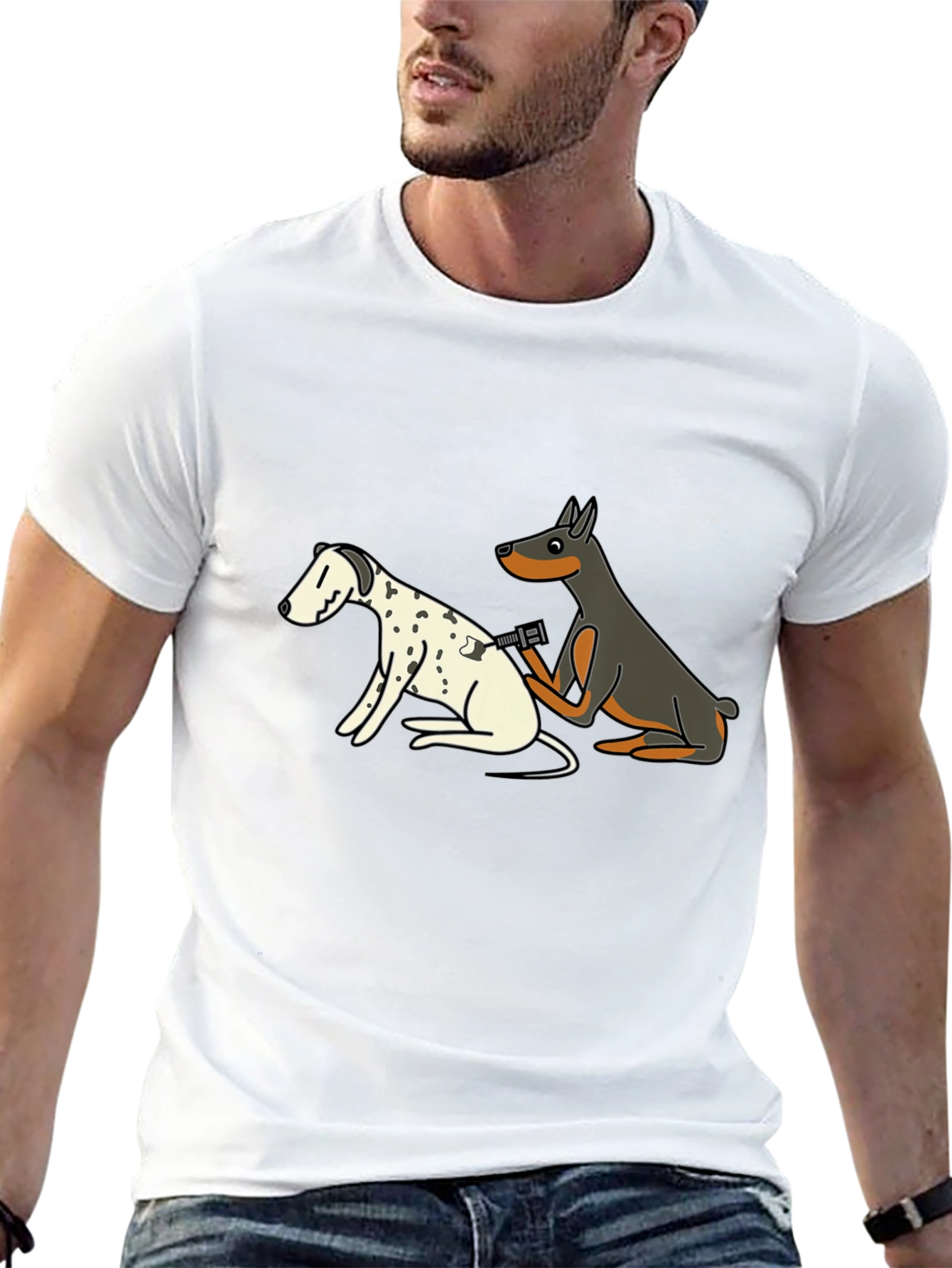 Black Dog Tattoo Artist Graphic T-Shirt view 13