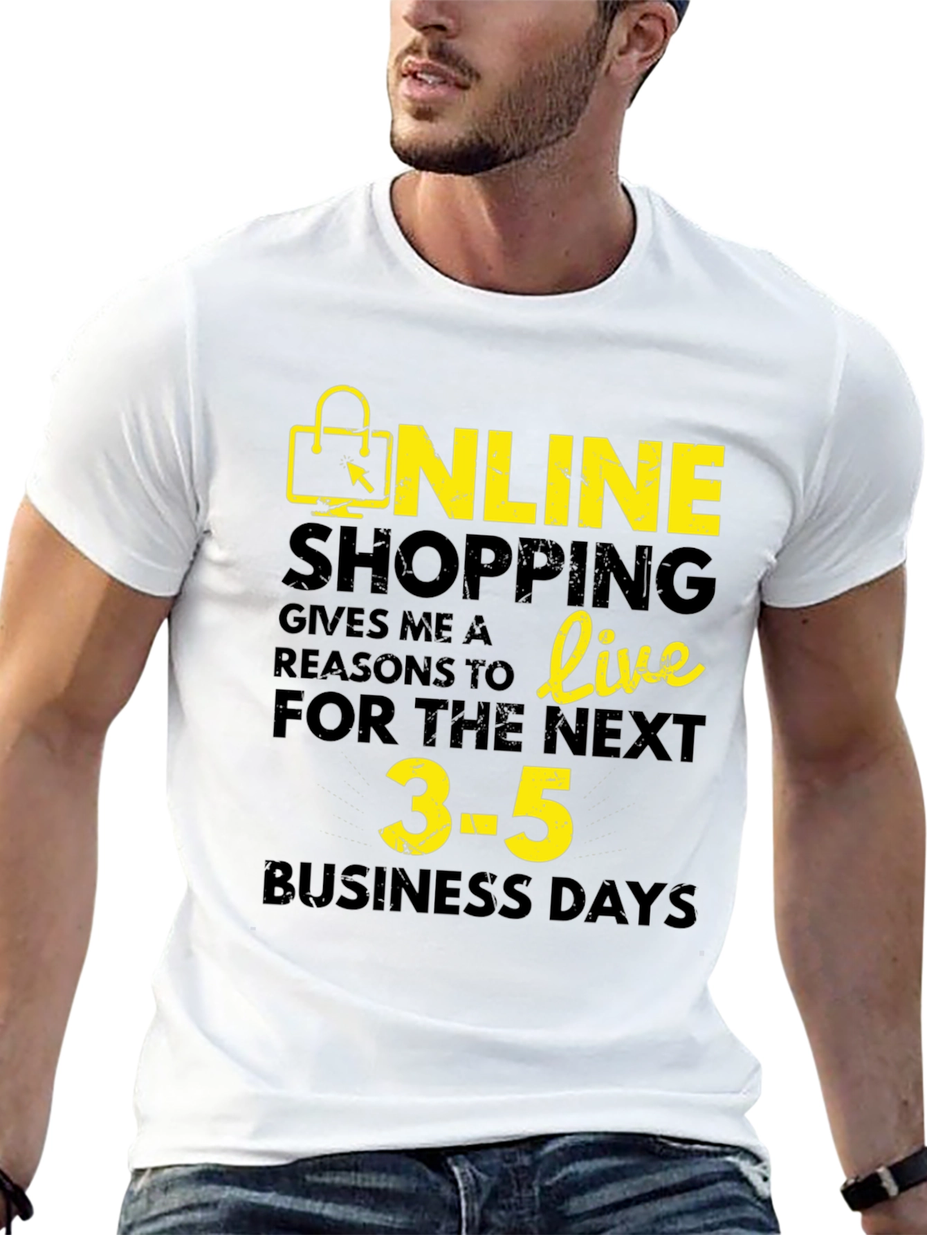 Online Shopping T-Shirt - 'Reasons to Live' Graphic Tee - 13