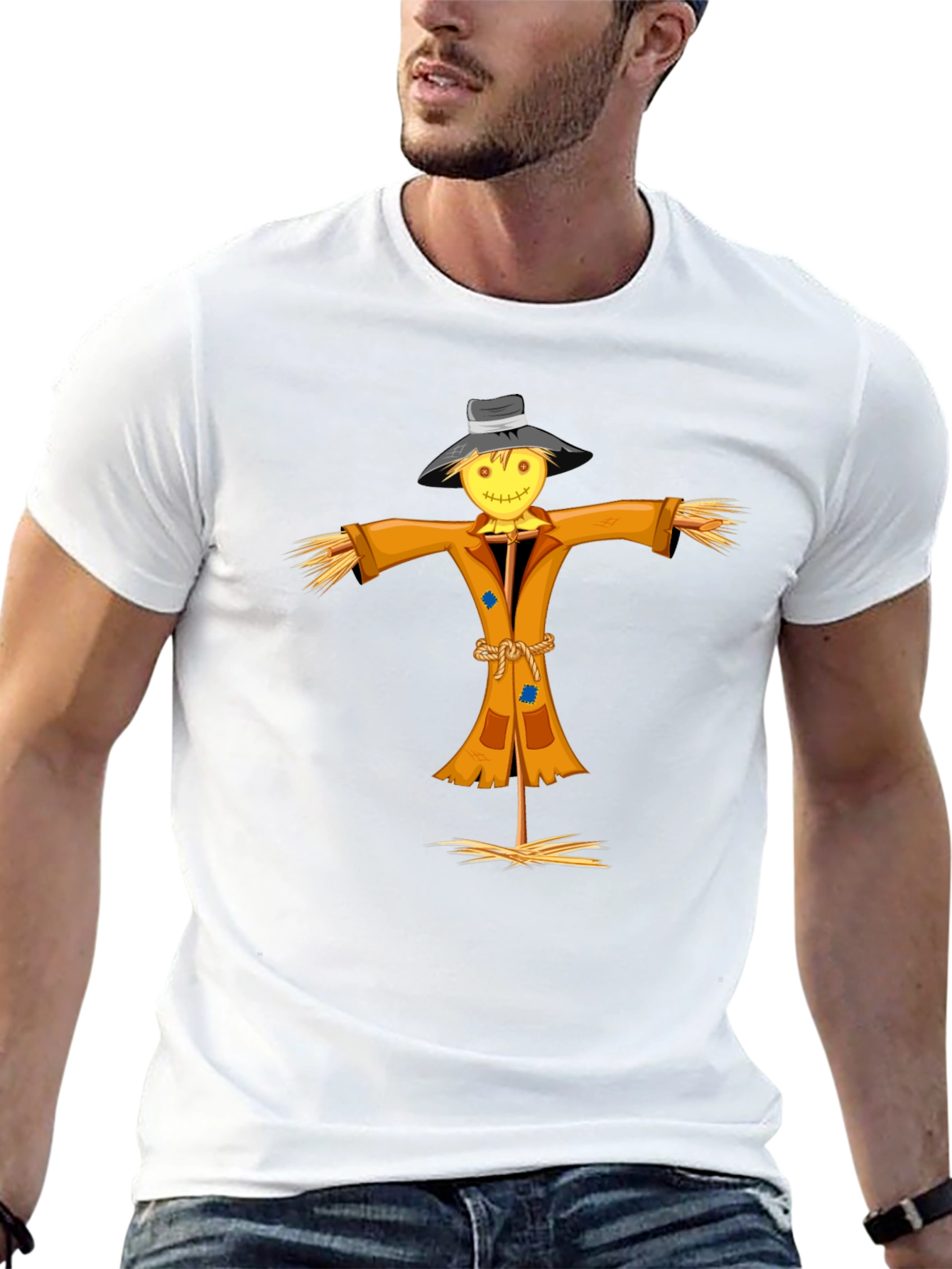 Scarecrow Graphic Tee - Unique Halloween Shirt - 13