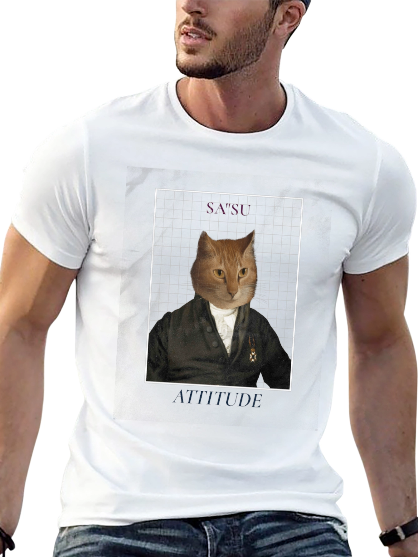 Black Satsu Attitude Cat T-Shirt view 13