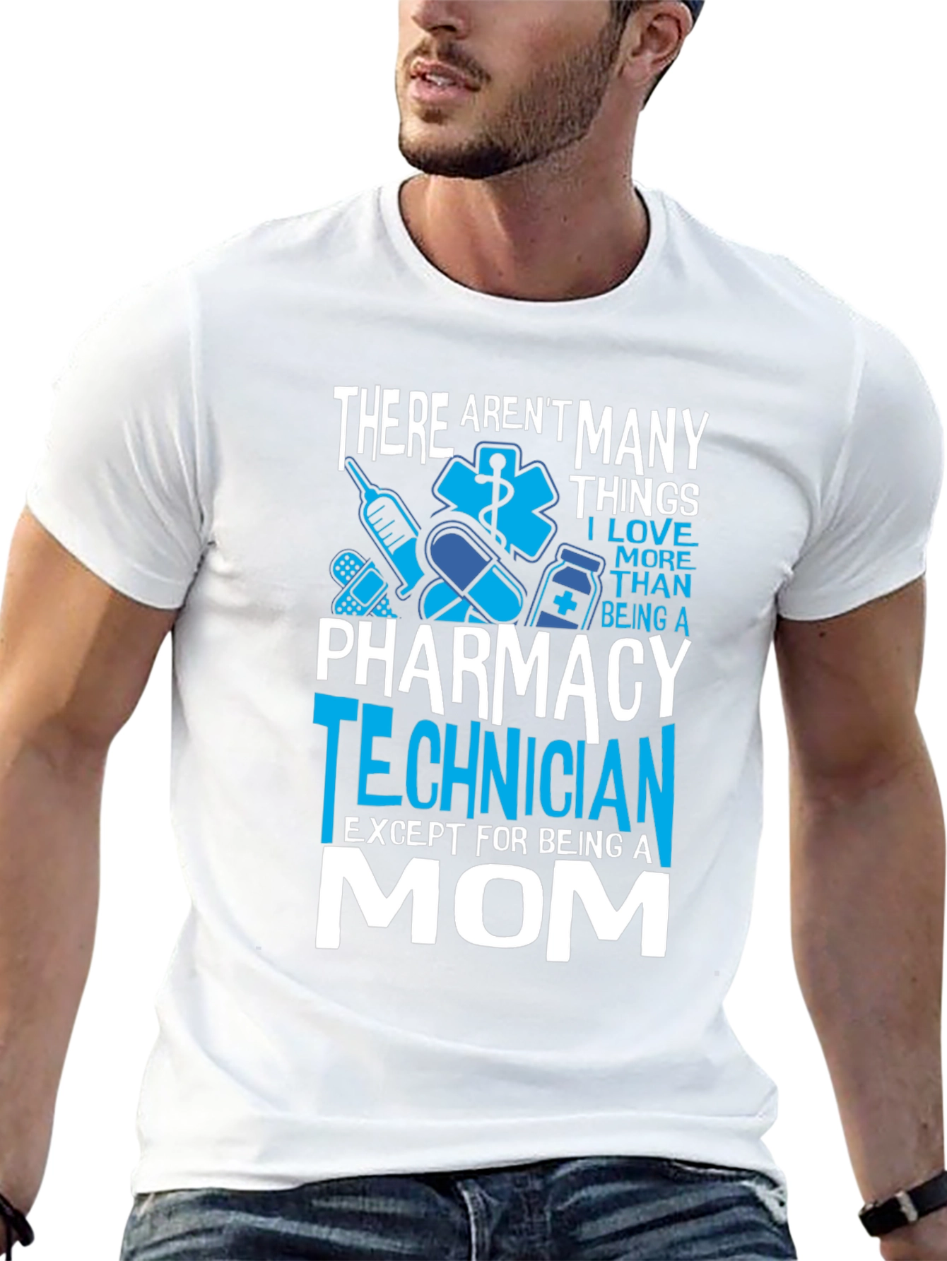 Black Pharmacy Technician Mom T-Shirt view 13