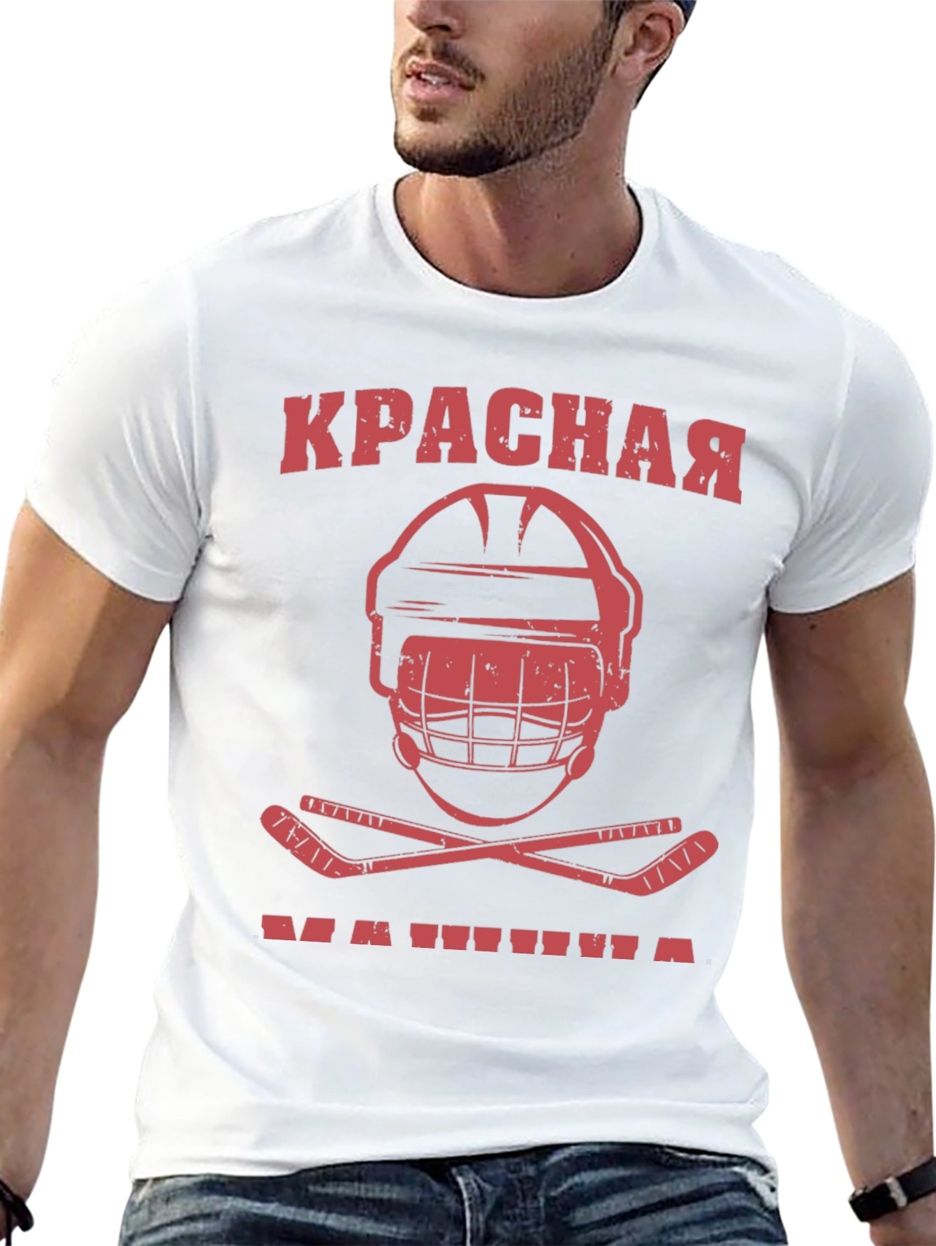 Black Krasnaya Mashina Hockey T-Shirt - Red Machine Tee view 13