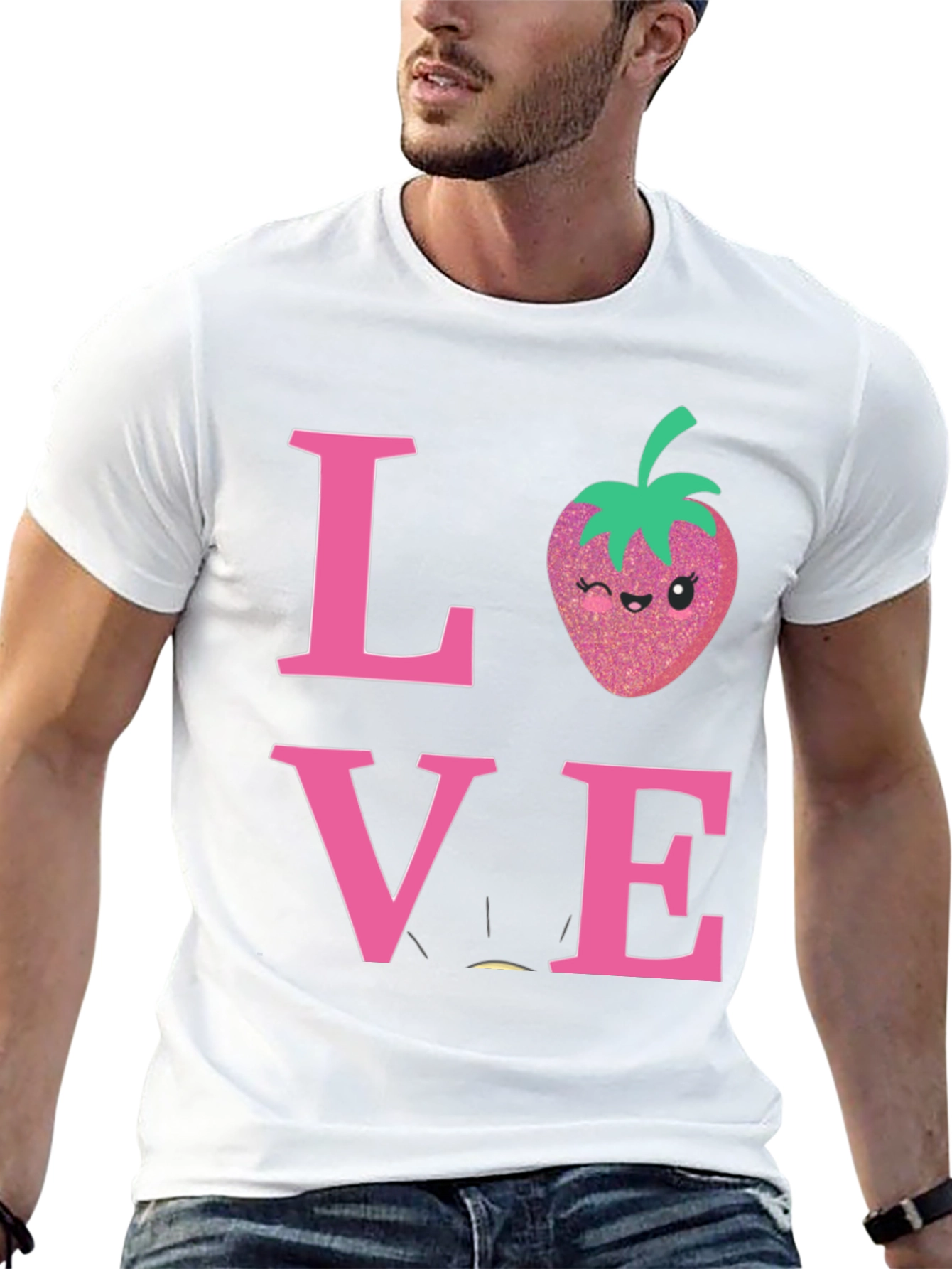 Black Love Strawberry Graphic T-Shirt view 13