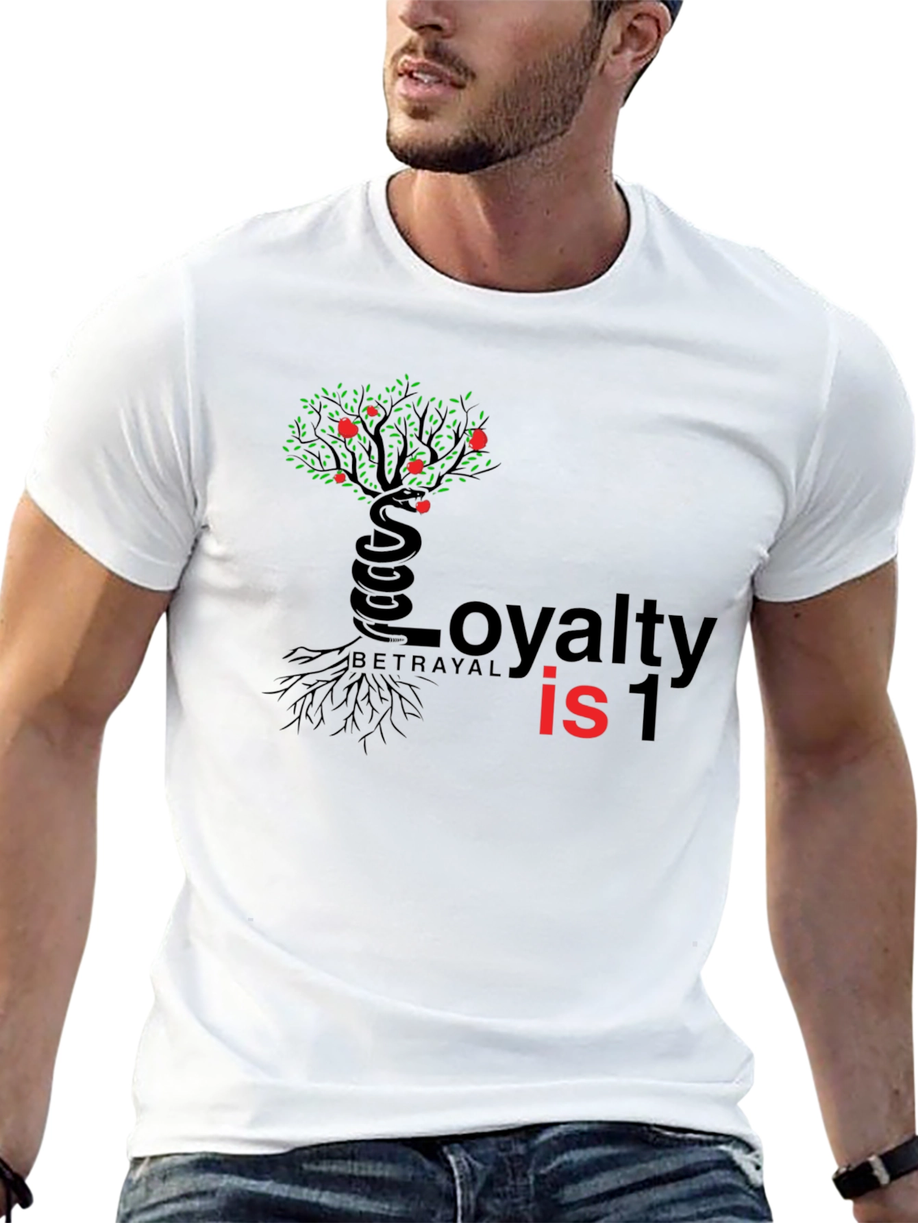 Black Loyalty vs Betrayal Graphic Tee - Black view 13