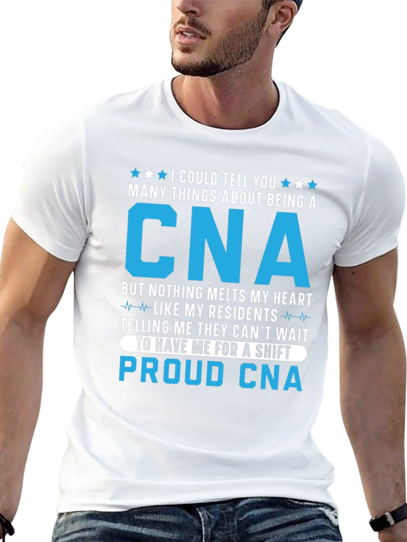 Black Proud CNA T-Shirt for Caregivers view 13
