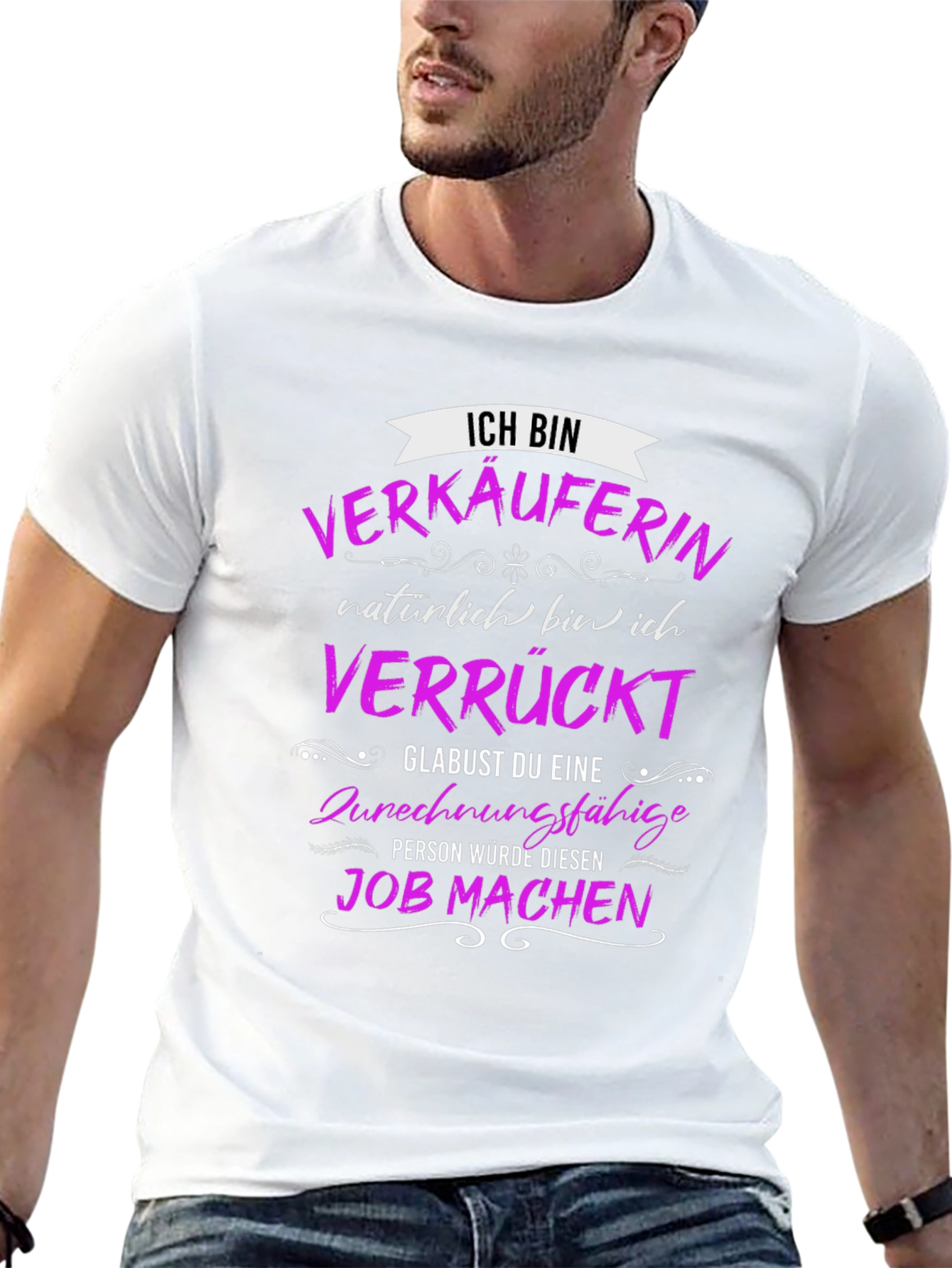 Black Funny "Verkäuferin" T-Shirt - Saleswoman Gift Idea view 13