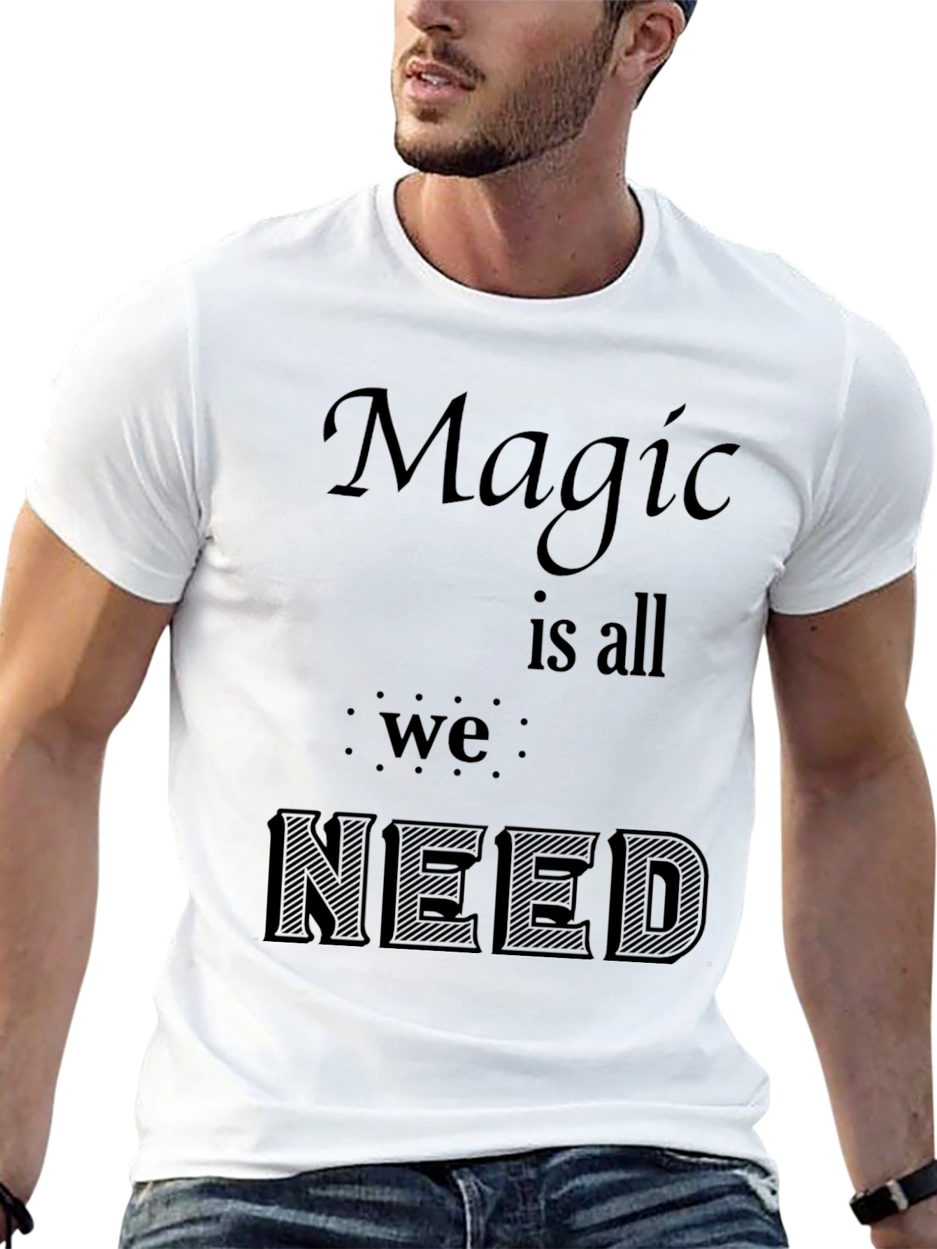 Black Magic is All We Need - Graphic Black T-Shirt view 13