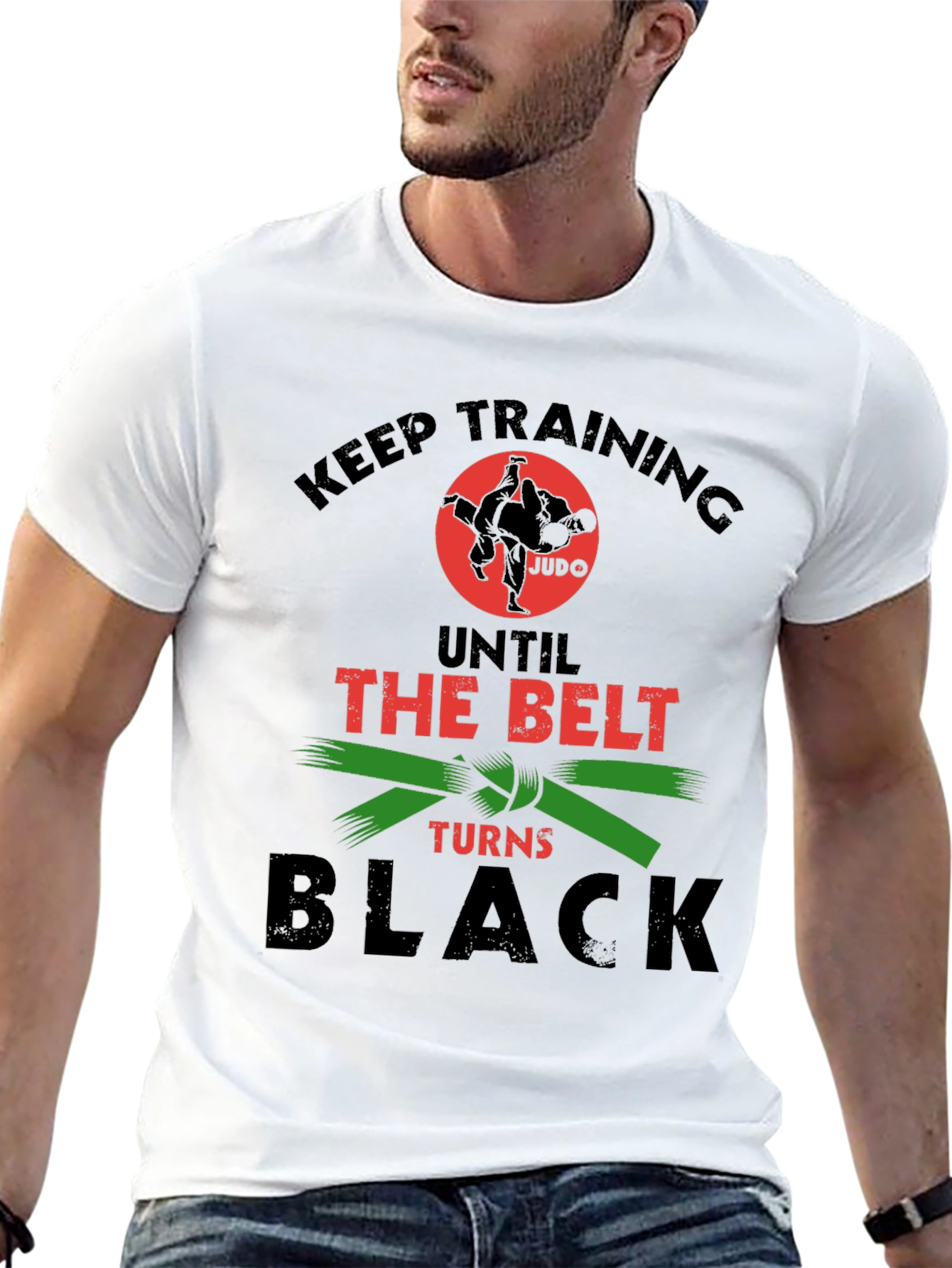 Black Judo Training T-Shirt: Keep Training Until The Belt Turns Black view 13