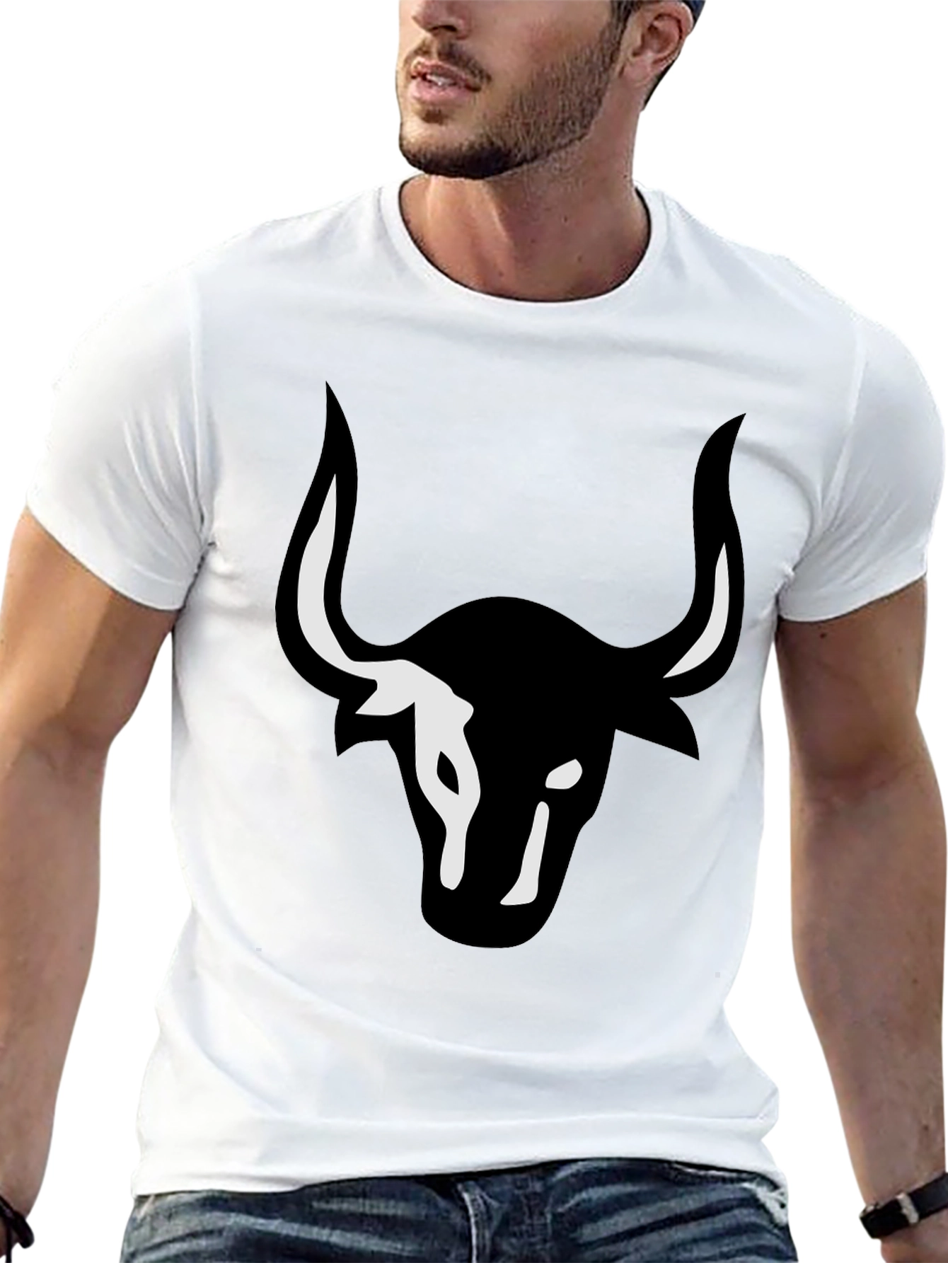 Bull Graphic T-Shirt - Stylish Black Tee - 13