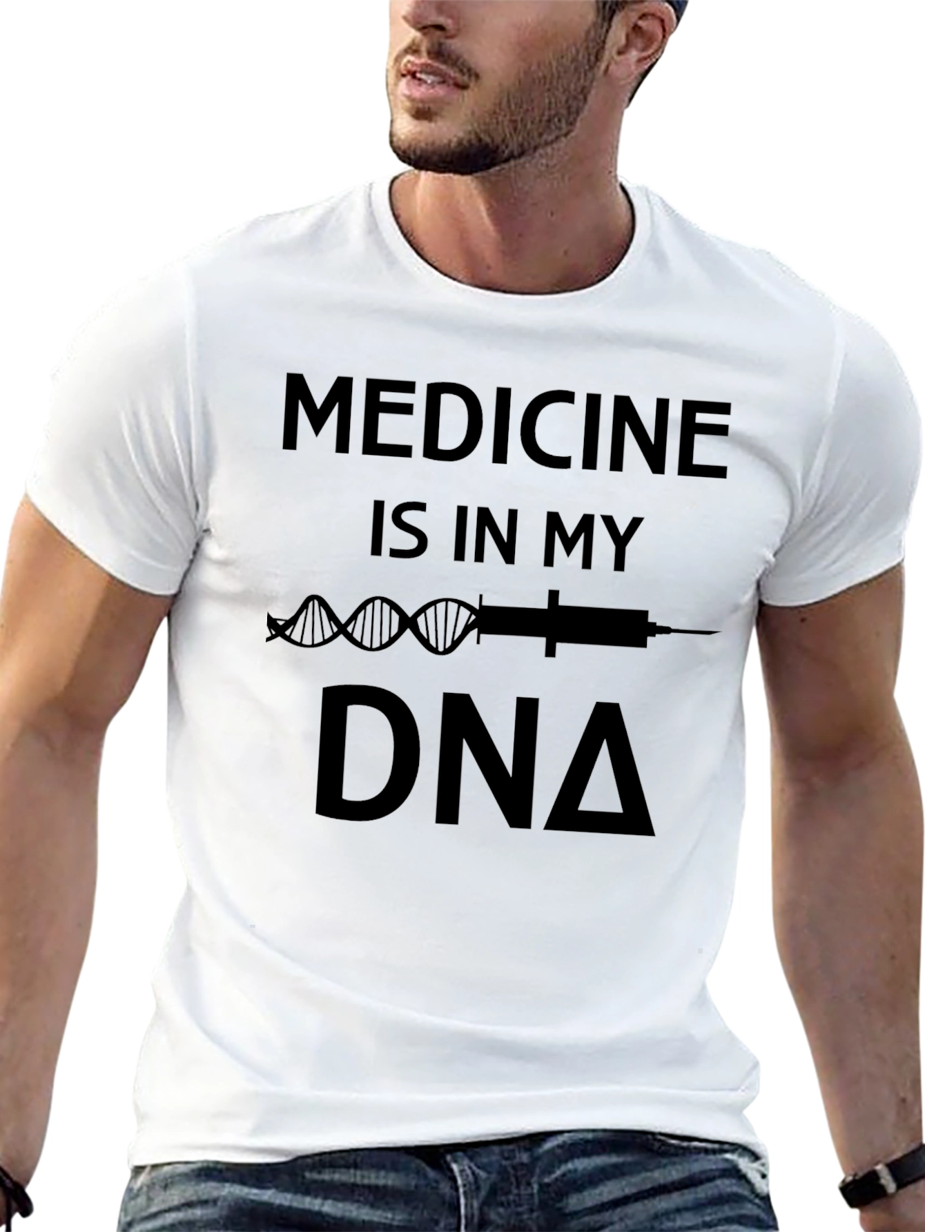 Black Medicine is in My DNA Black T-Shirt view 13