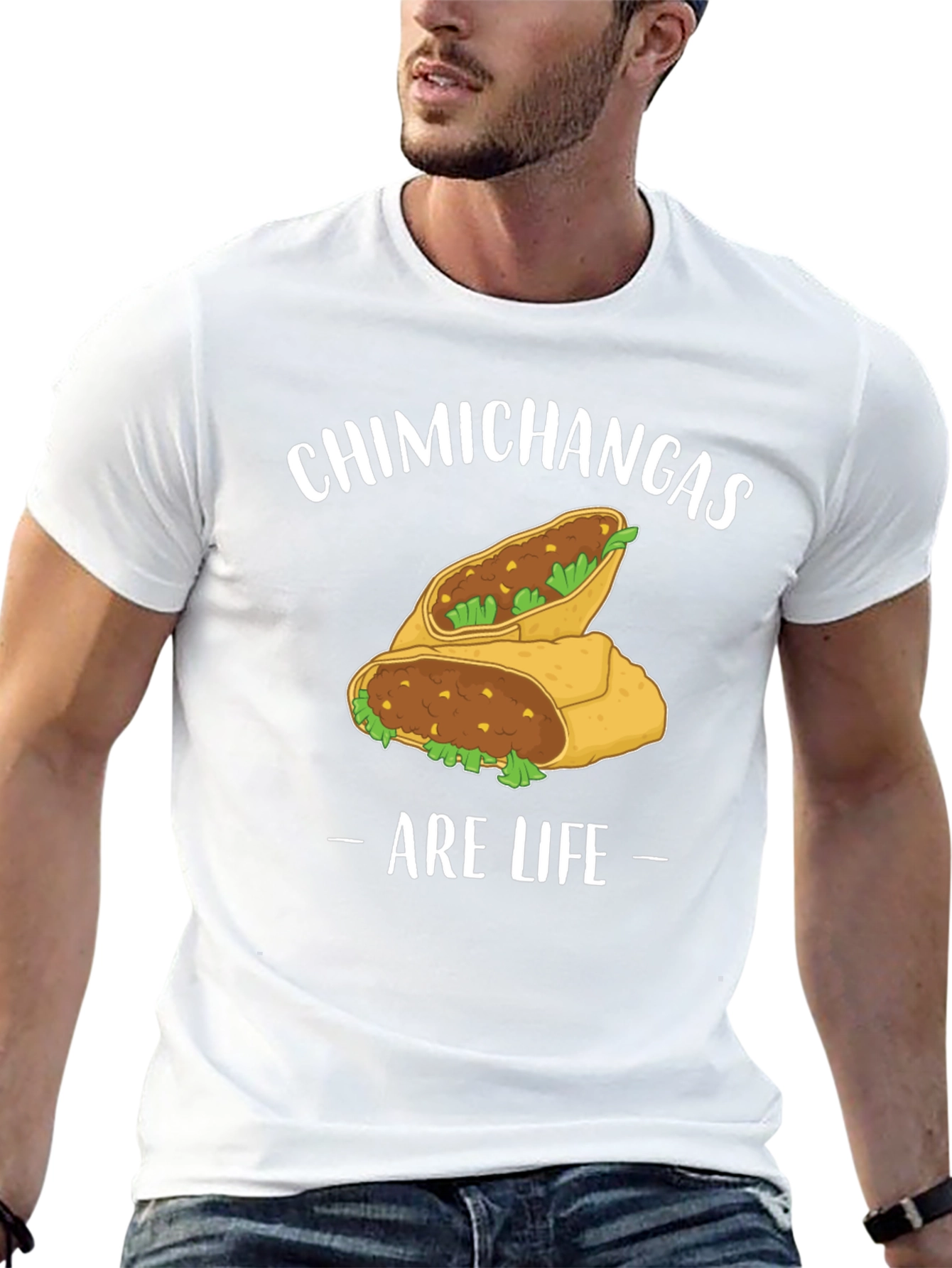 Black Chimichangas Are Life Graphic T-Shirt view 13