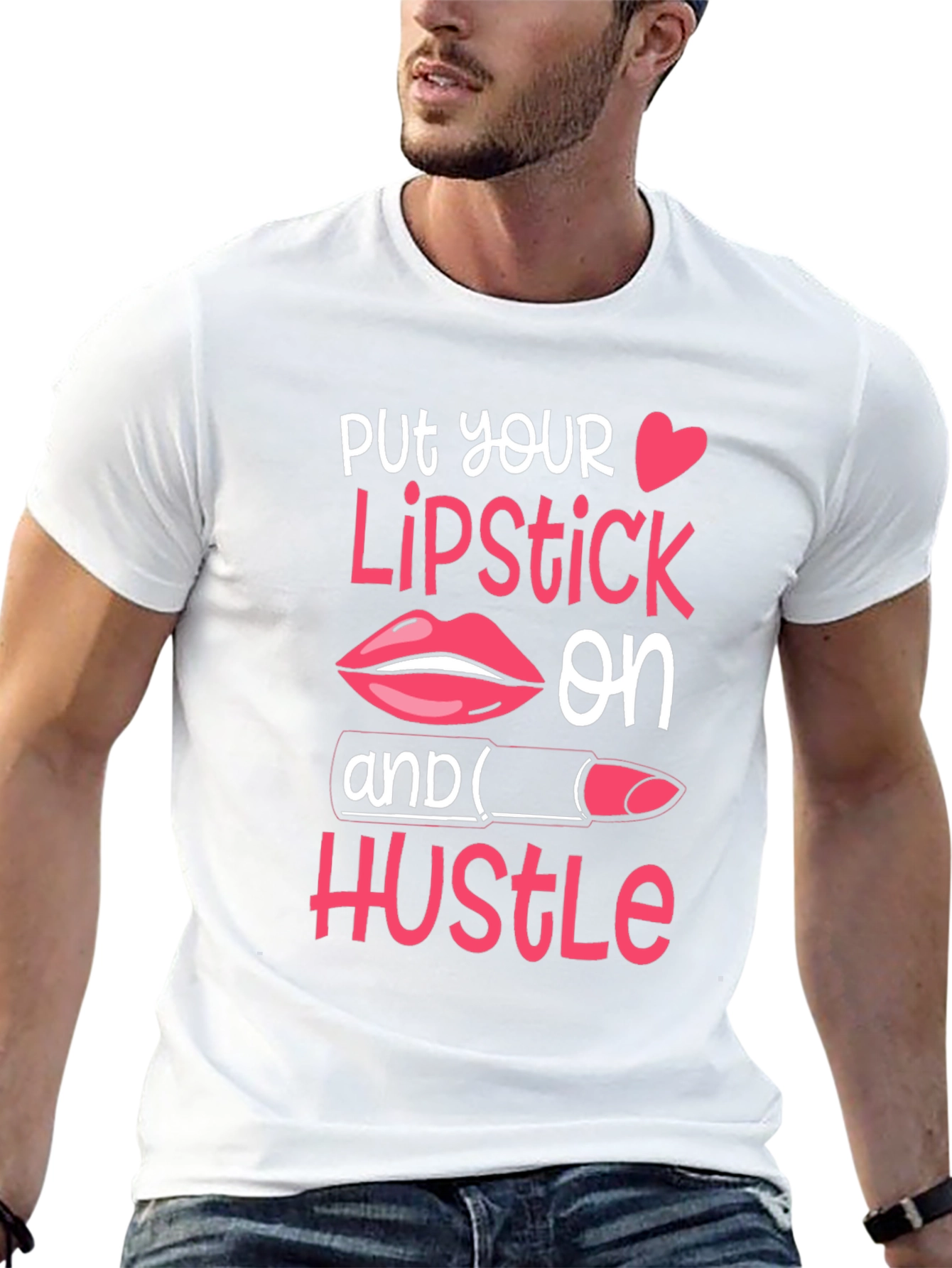 Black Put Your Lipstick On T-Shirt view 13