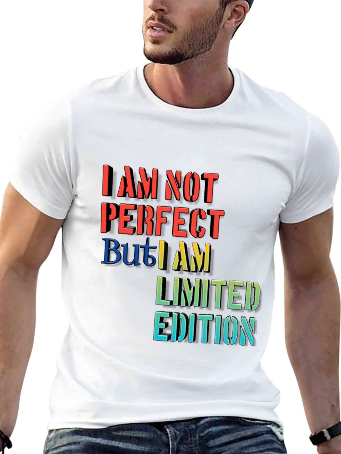 Black Limited Edition Graphic Tee - I AM NOT PERFECT view 13