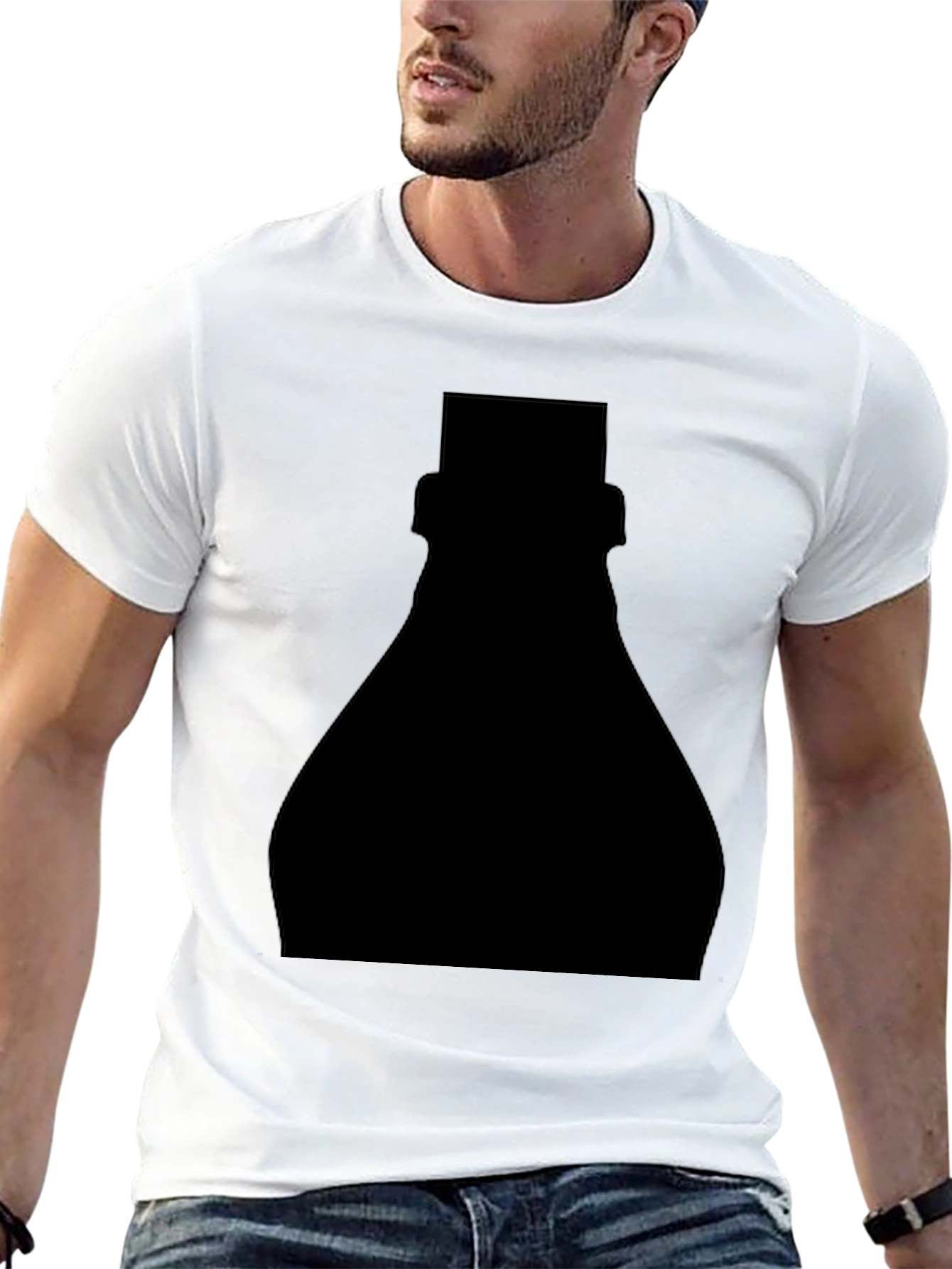 Black Mystery Silhouette Graphic Tee - Black view 13