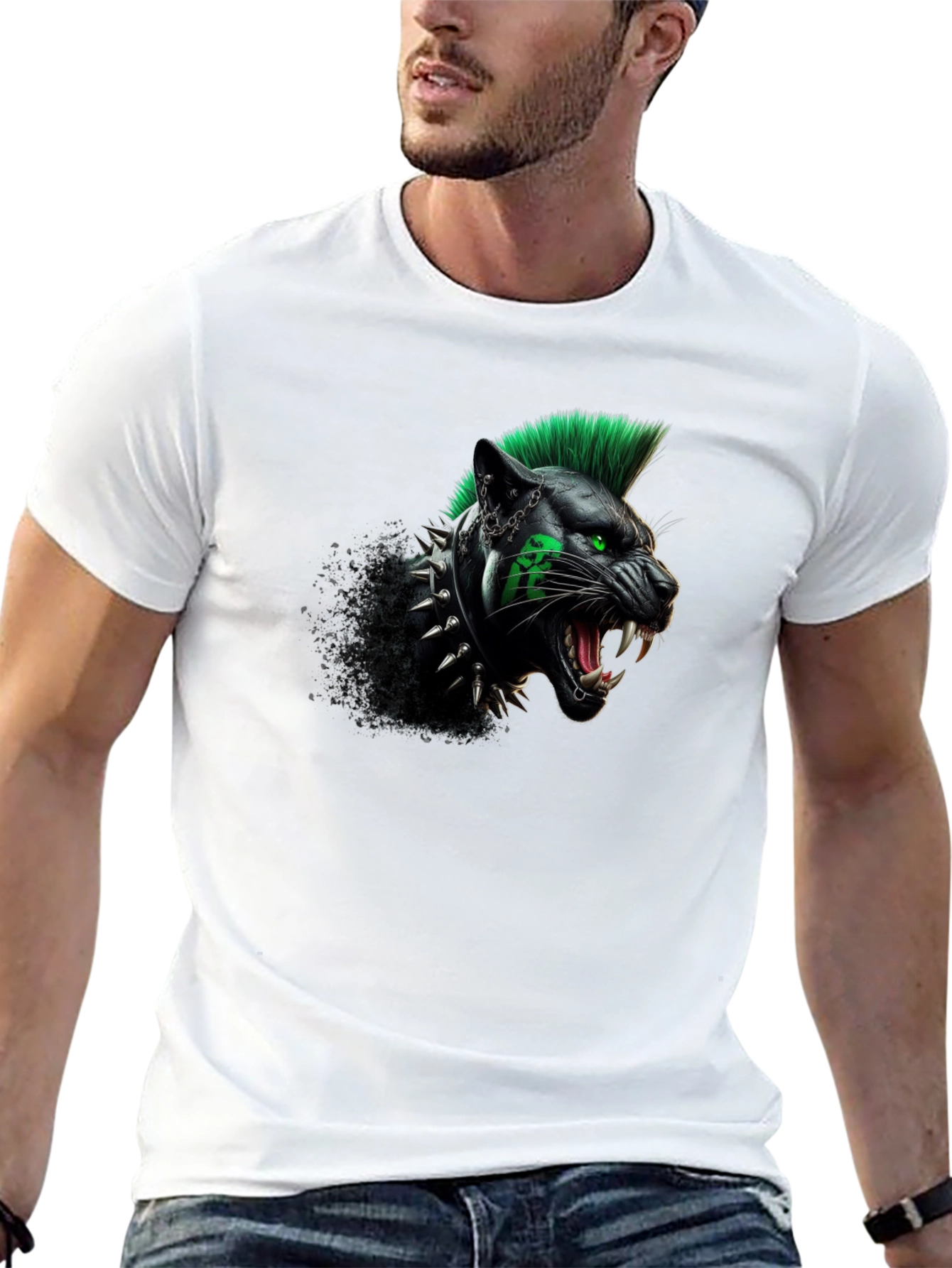 Black Punk Panther Graphic Tee - Unleash Your Wild Side view 13
