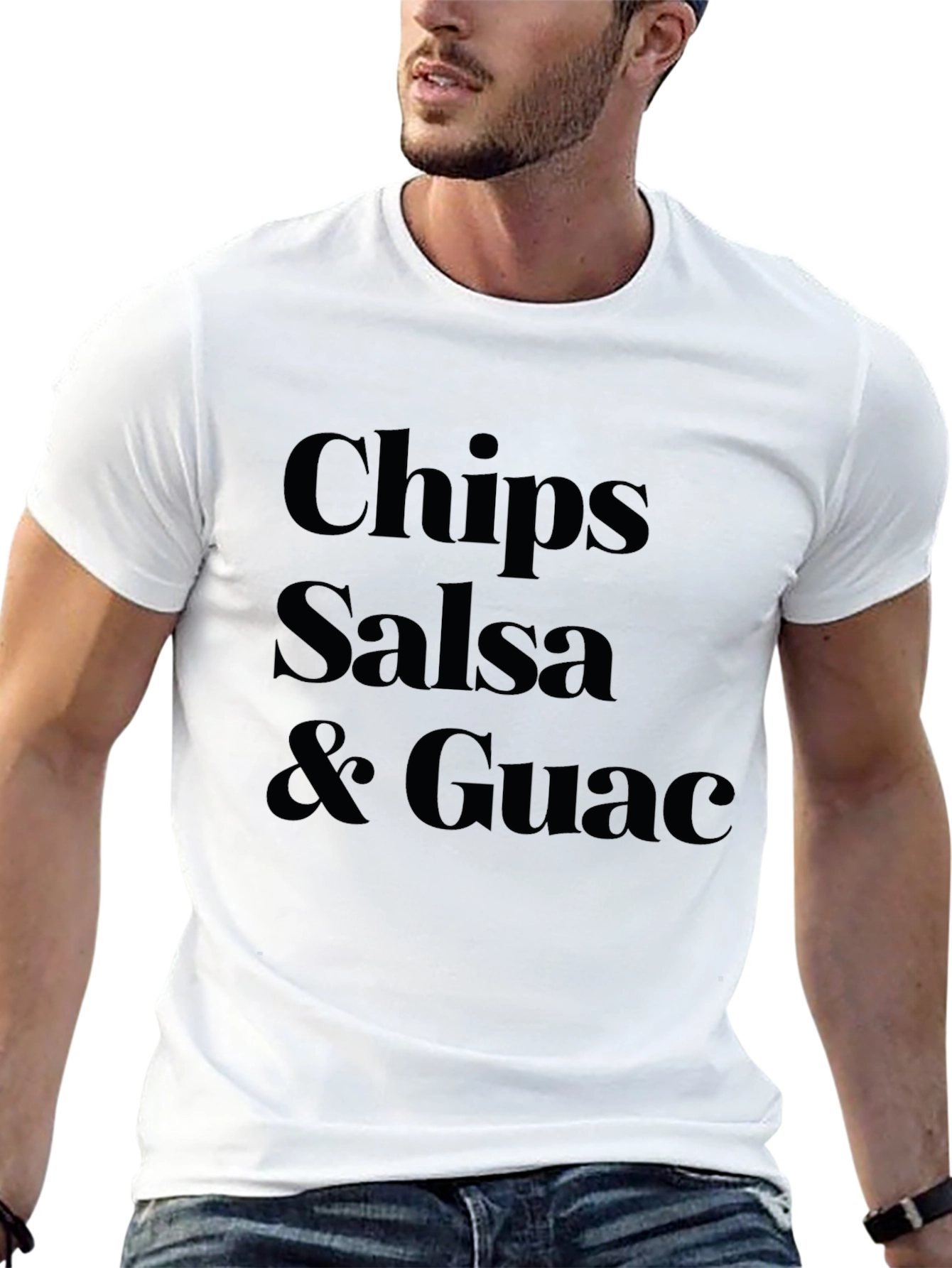 Black Chips Salsa & Guac Black Graphic T-Shirt view 13