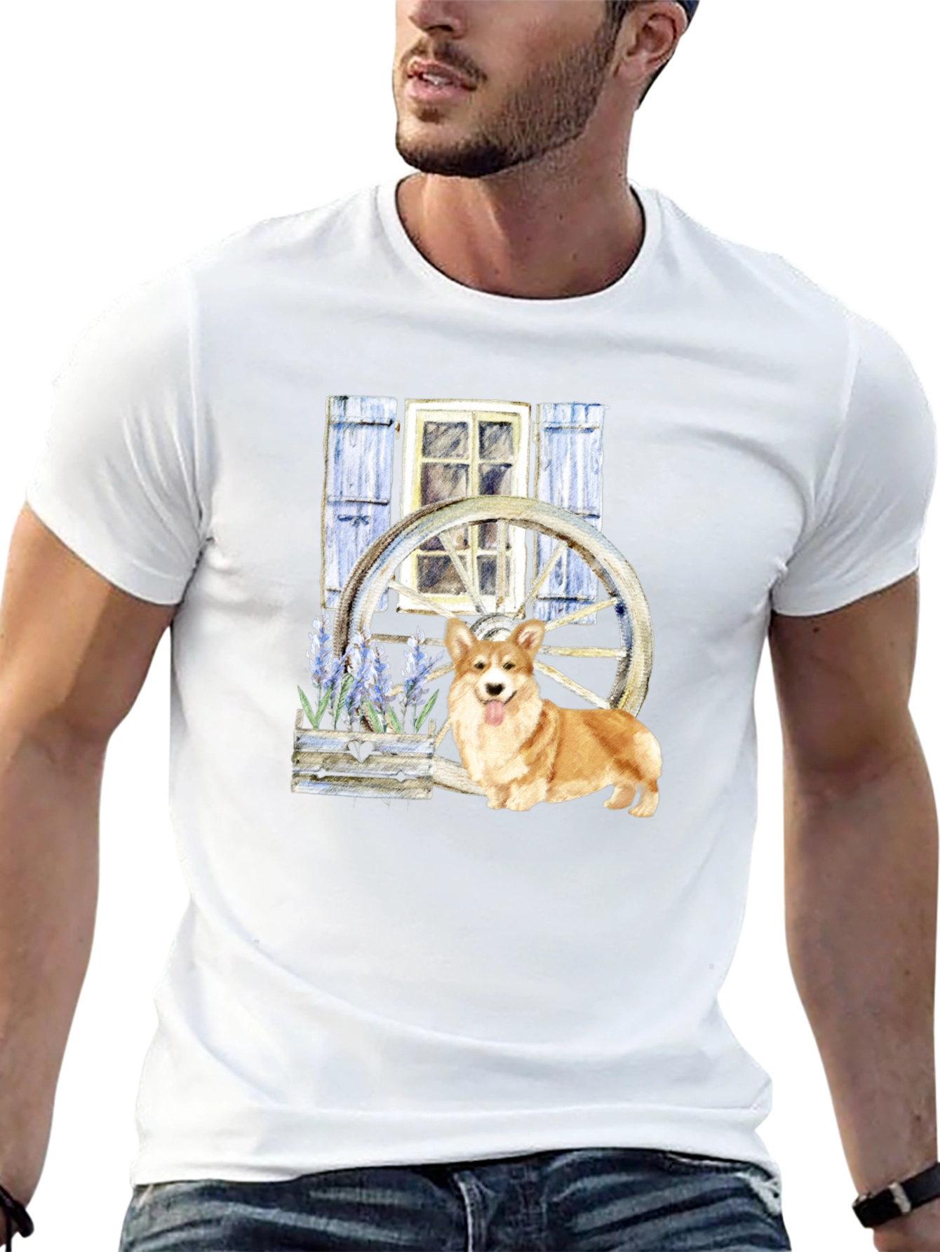 Black Corgi Wheel Window Tee view 13