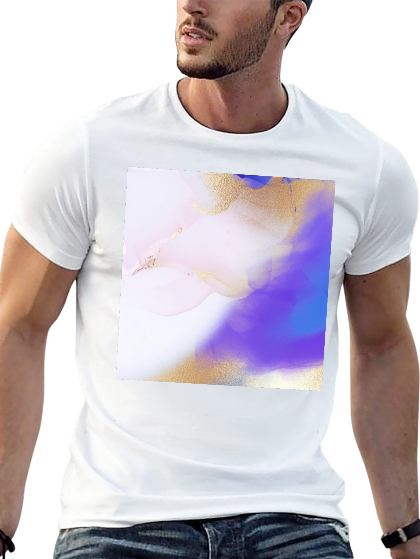 Black Abstract Art Black T-Shirt - Unique Design view 13