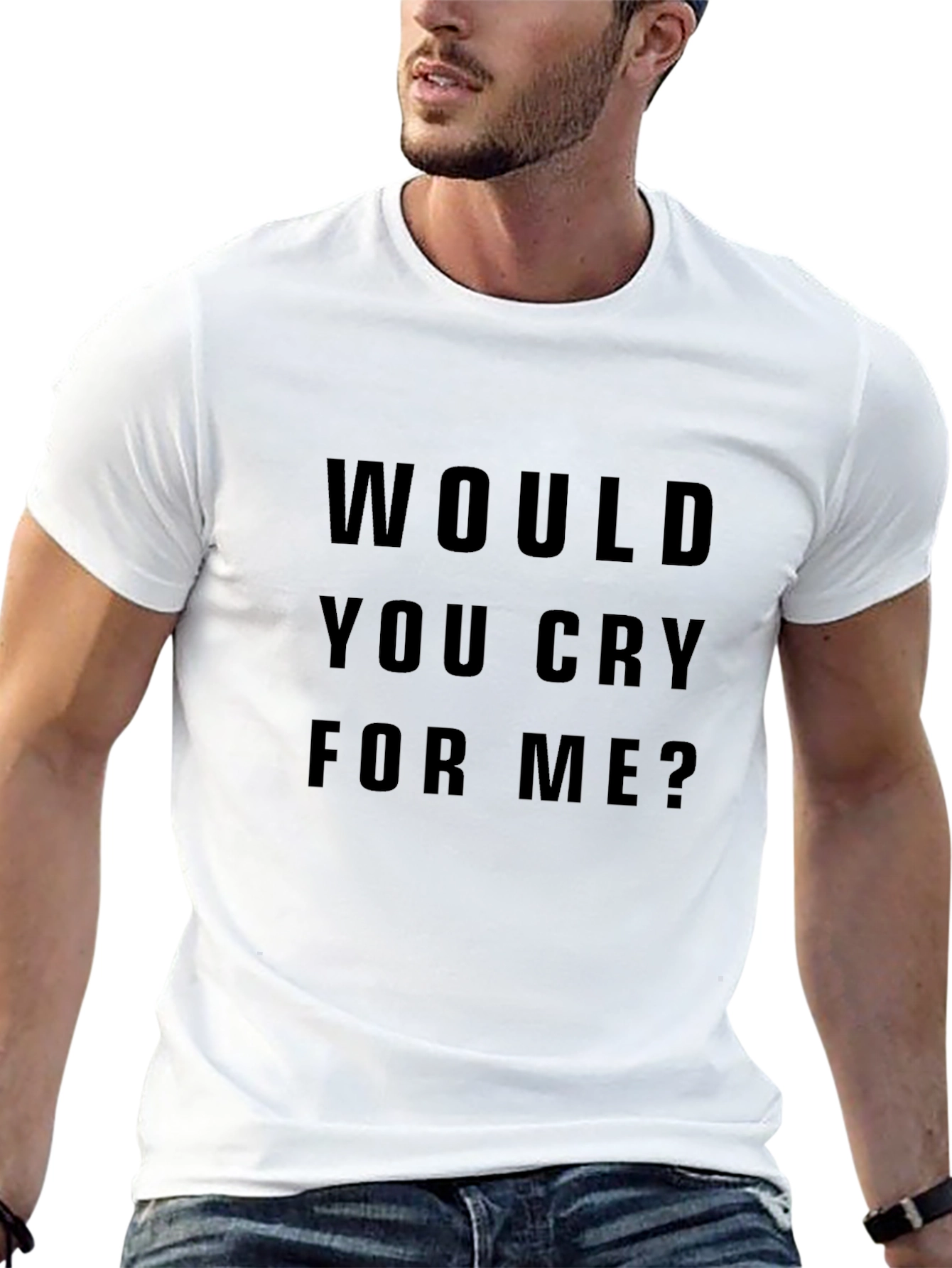 Black Would You Cry For Me Black Graphic Tee view 13