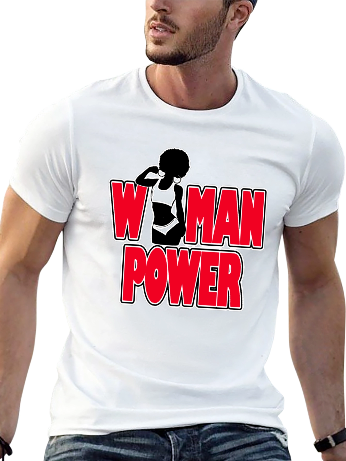 Woman Power Graphic T-Shirt - Bold Feminist Design - 13