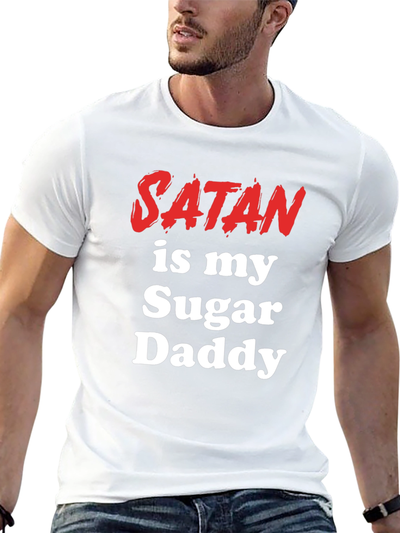 Black Satan Is My Sugar Daddy T-Shirt - Bold Graphic Tee view 13