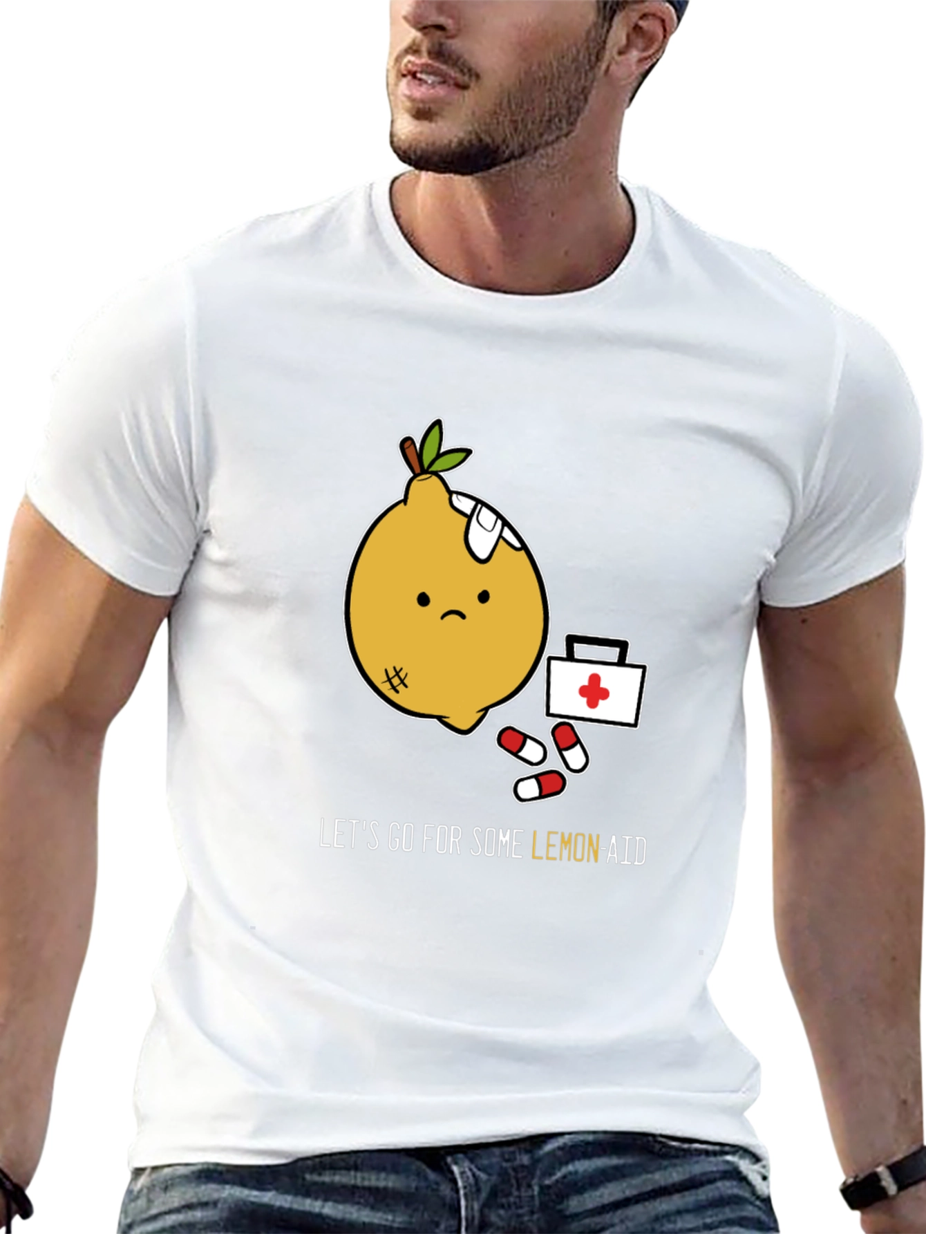Black Funny Lemon Aid T-Shirt - Get Well Soon view 13