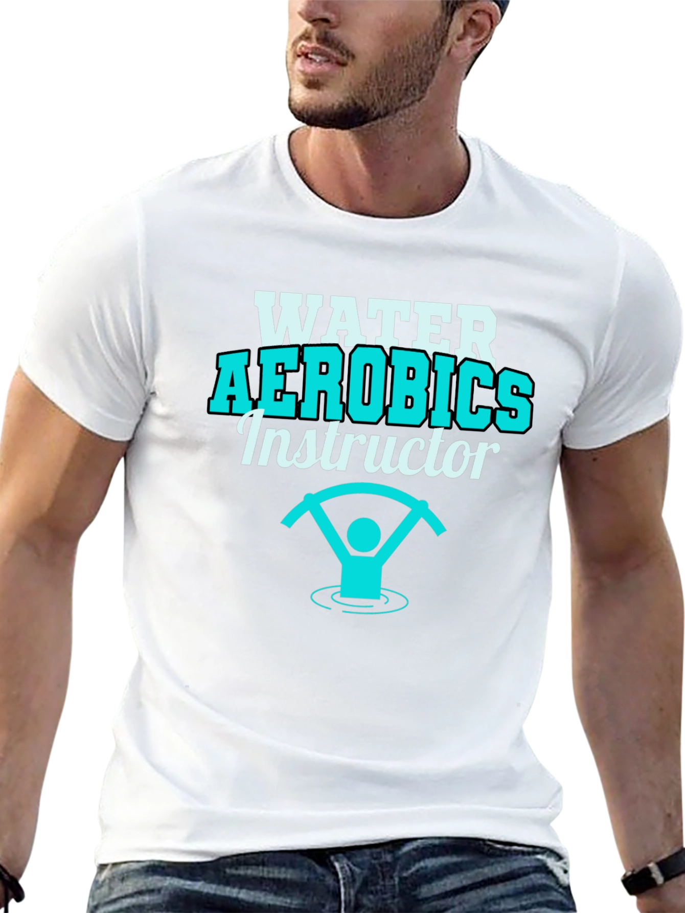 Water Aerobics Instructor Graphic T-Shirt - 13