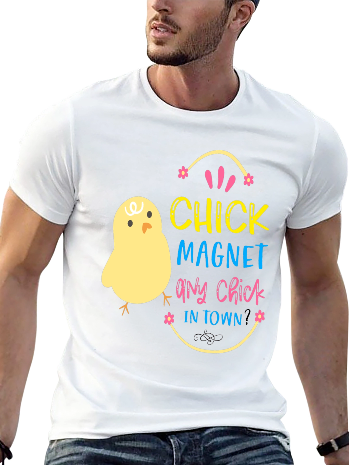 Black Chick Magnet T-Shirt - Easter Fun Apparel view 13