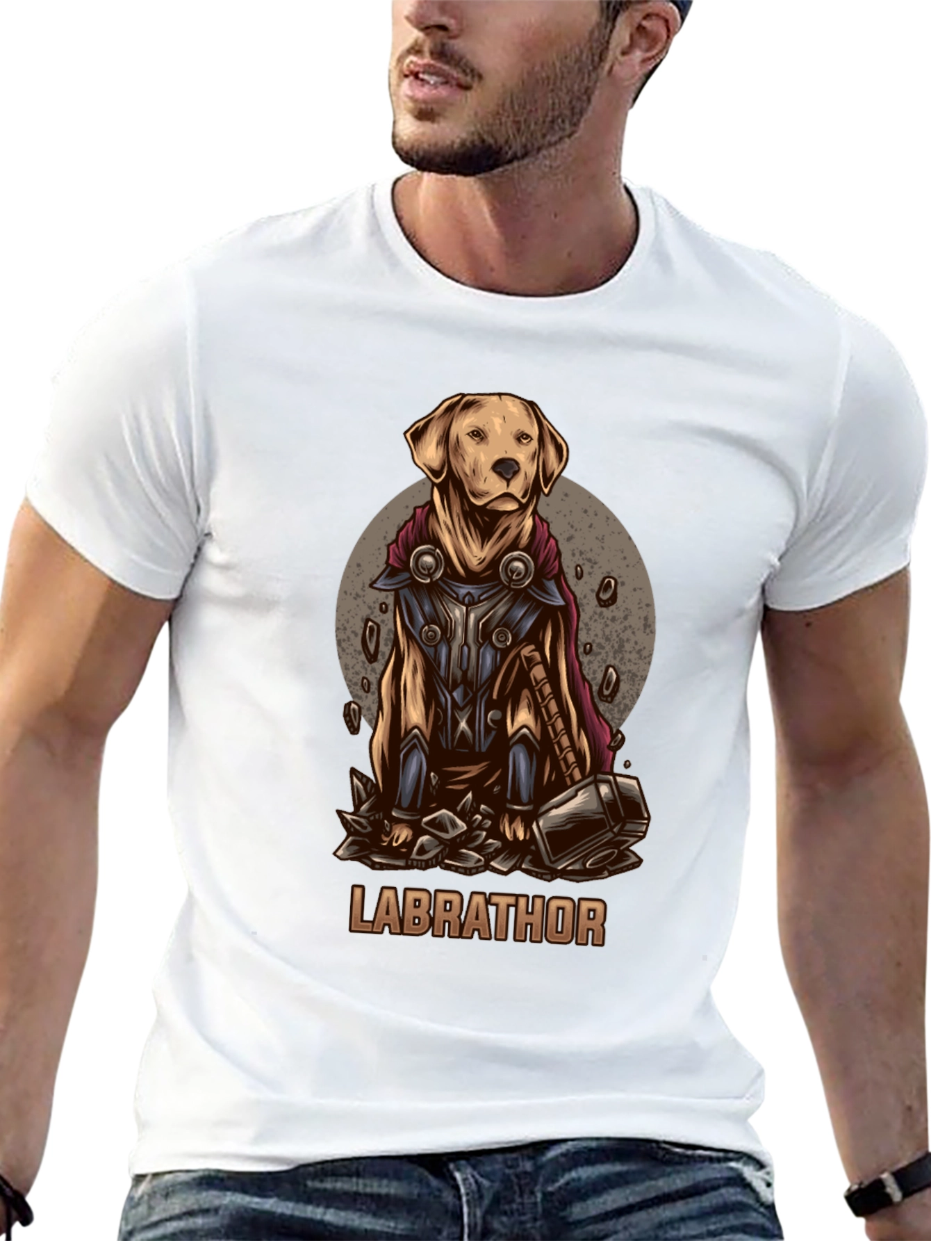 Black Labrathor Dog Graphic T-Shirt - Funny Pet Lover Tee view 13