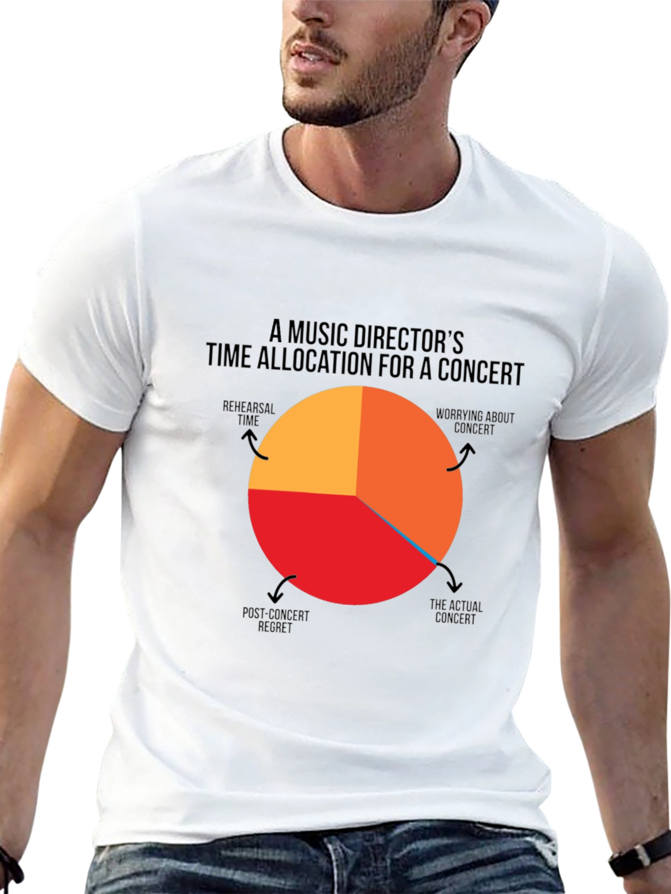 Black Music Director Concert Pie Chart T-Shirt view 13
