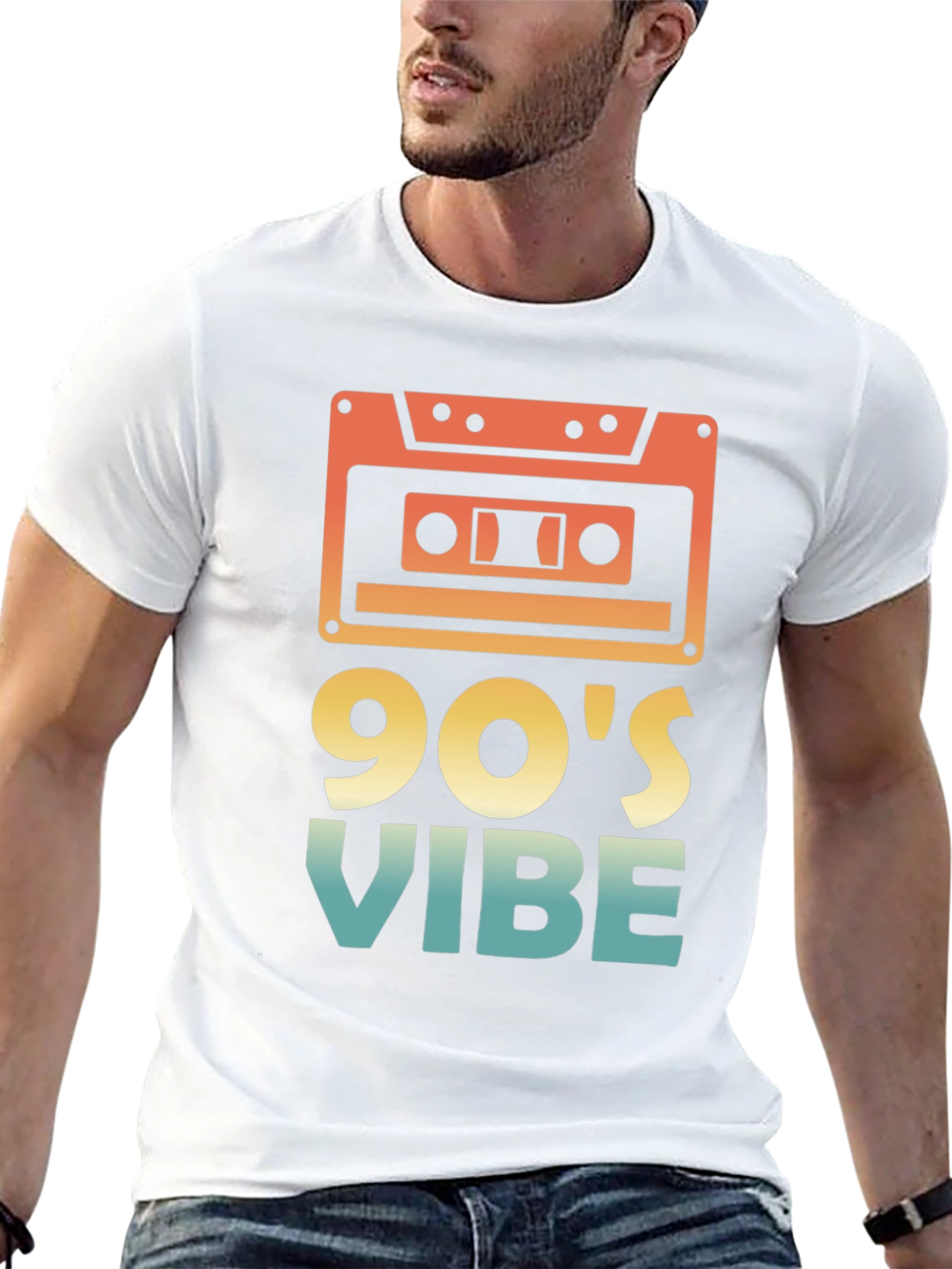 Black Retro 90's Vibe Graphic Tee view 13