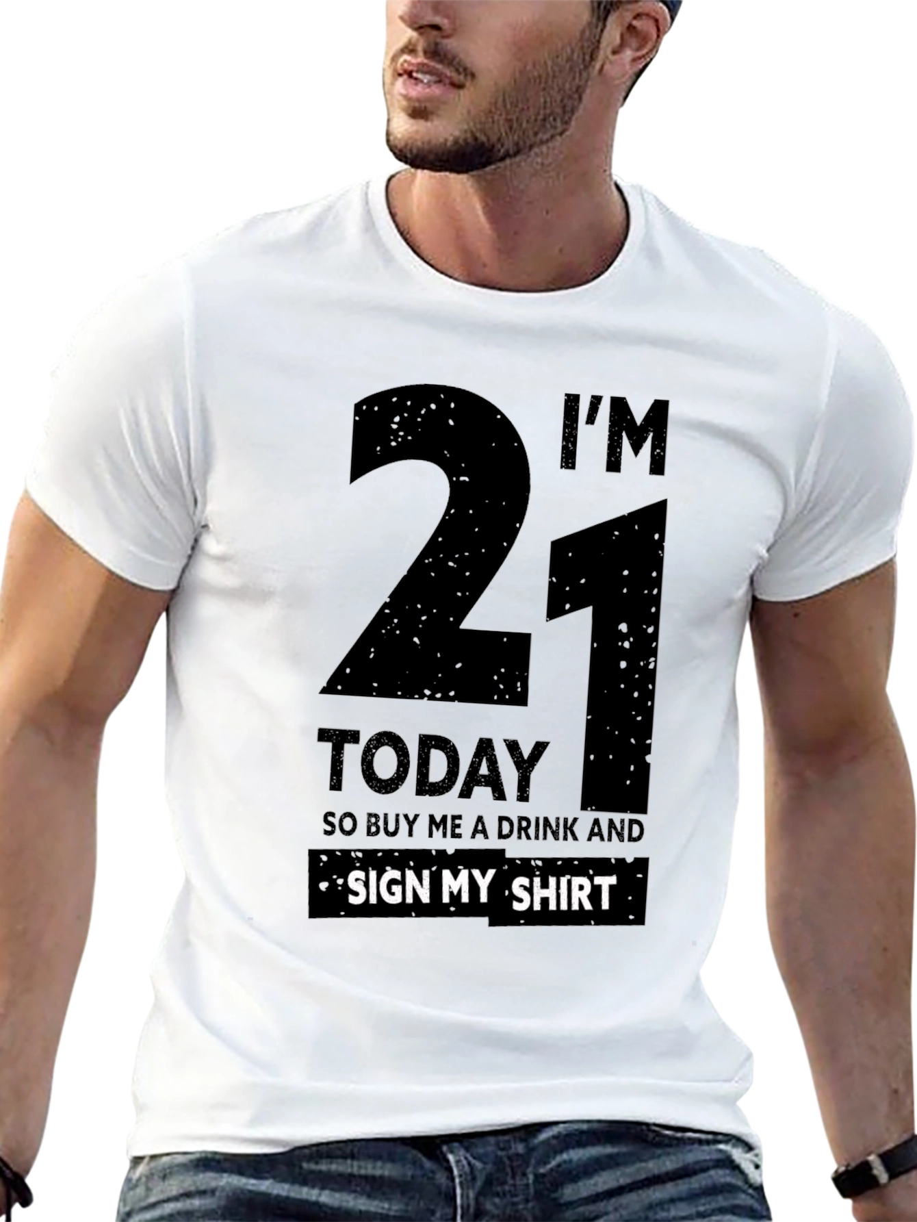 21st Birthday Shirt - Buy Me A Drink Sign My Shirt - 13