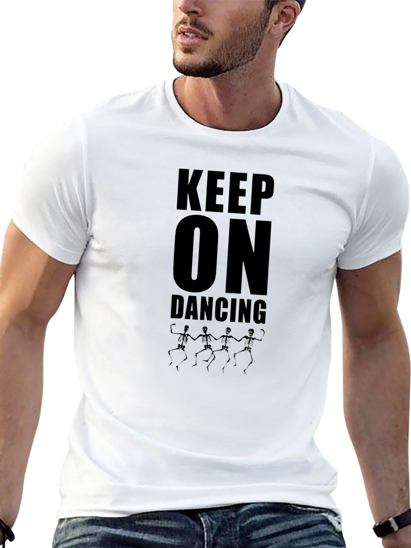 Black Keep On Dancing Graphic T-Shirt - Black Casual Tee view 13