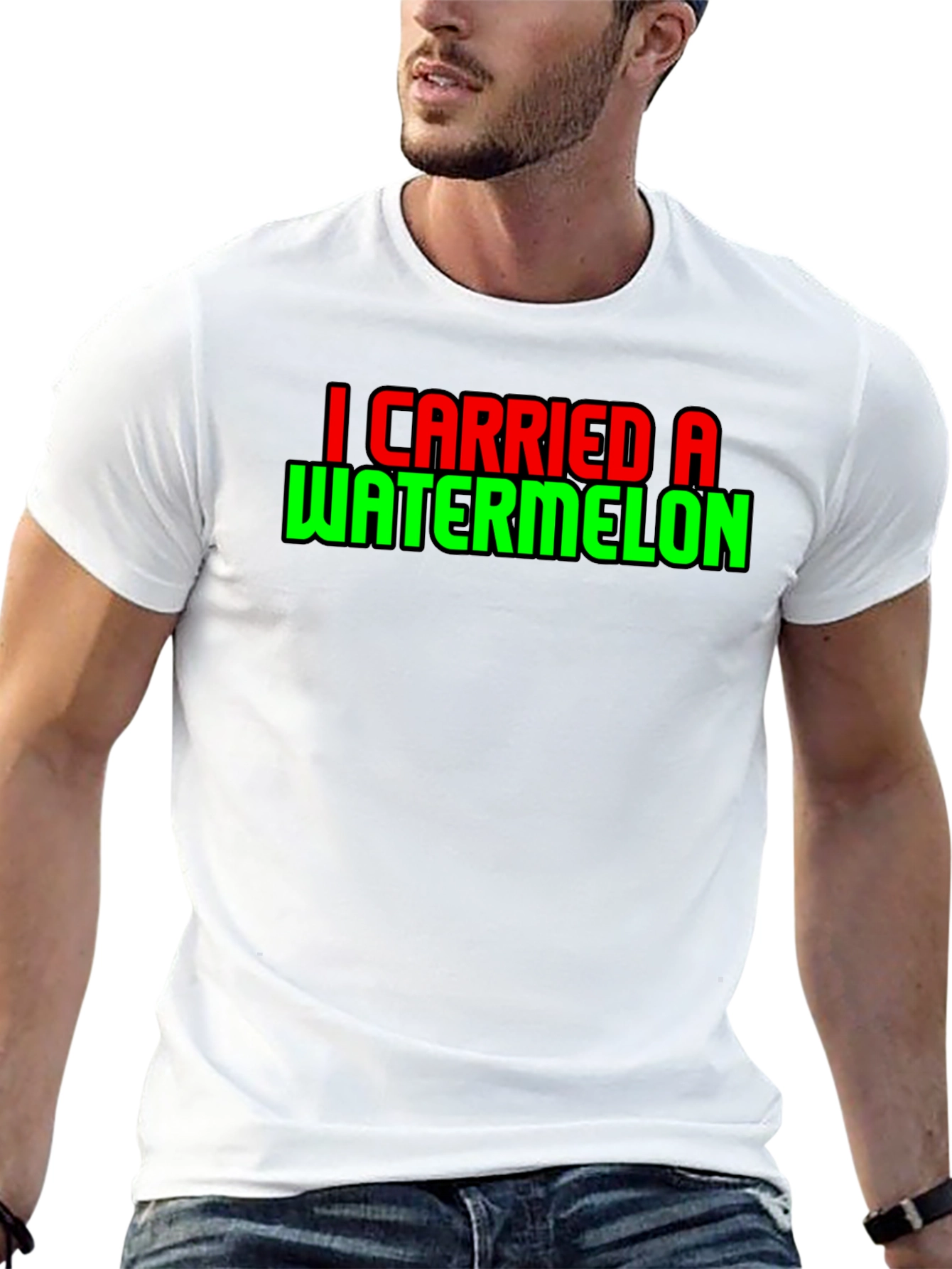 Black I Carried a Watermelon T-Shirt Funny Dance Movie Tee view 13