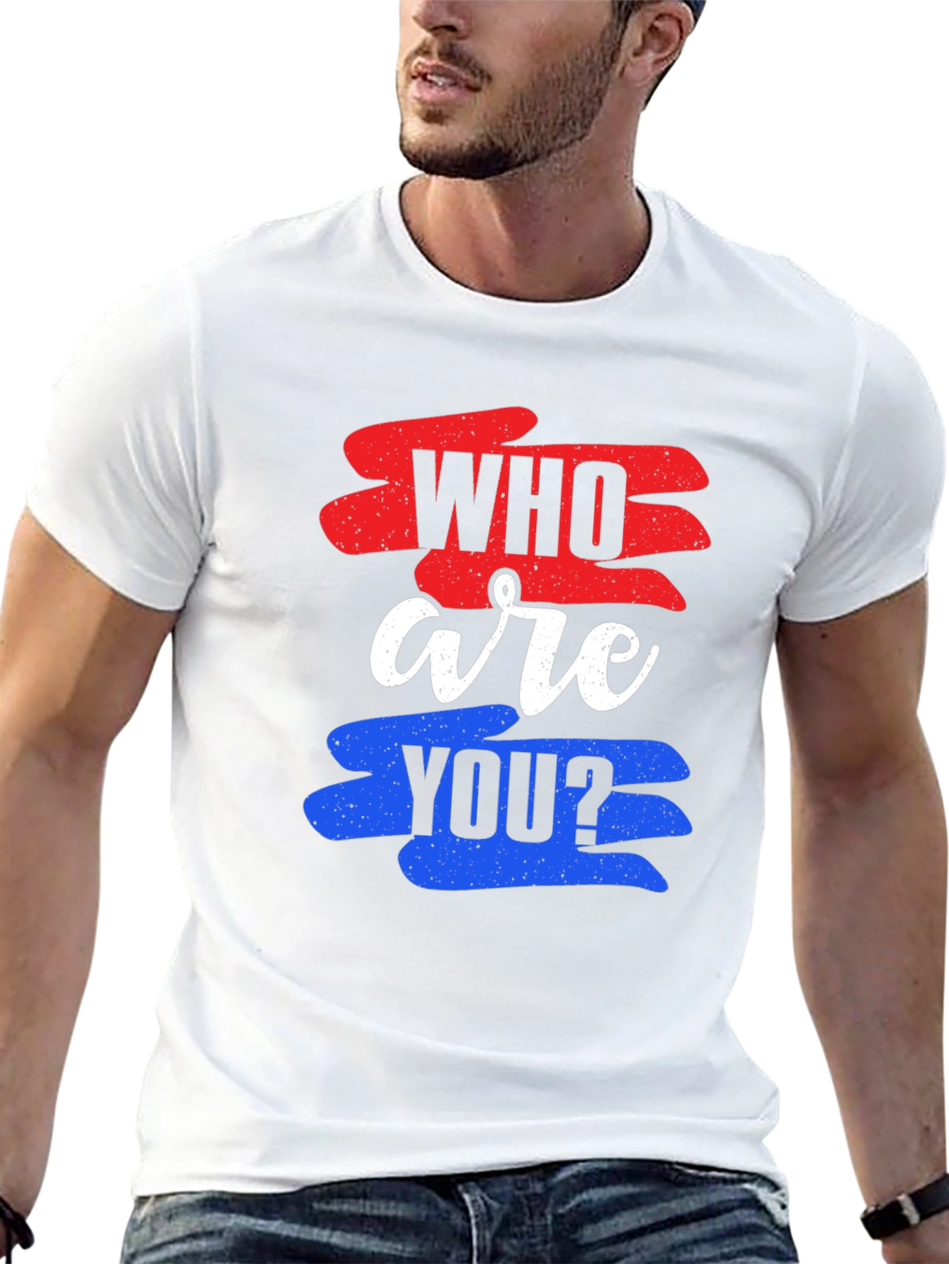 Black Who Are You Graphic Tee view 13