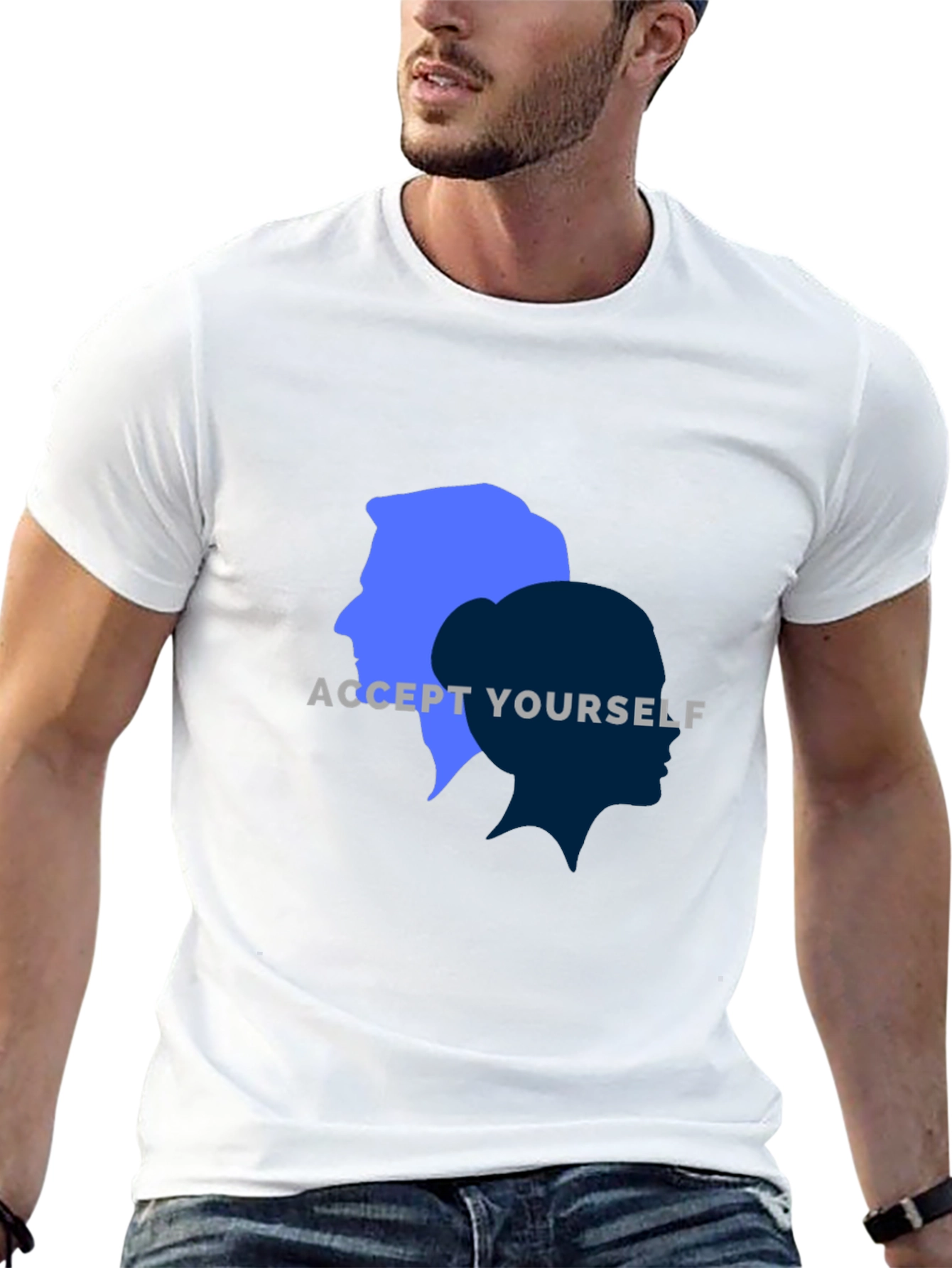 Black Accept Yourself Unisex T-Shirt view 13