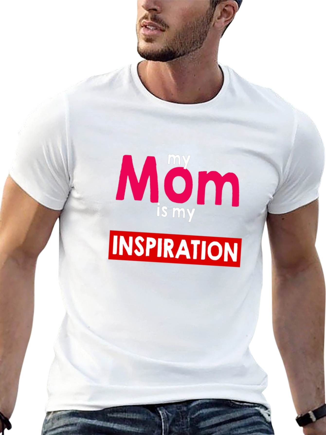 Black My Mom is My Inspiration T-Shirt view 13