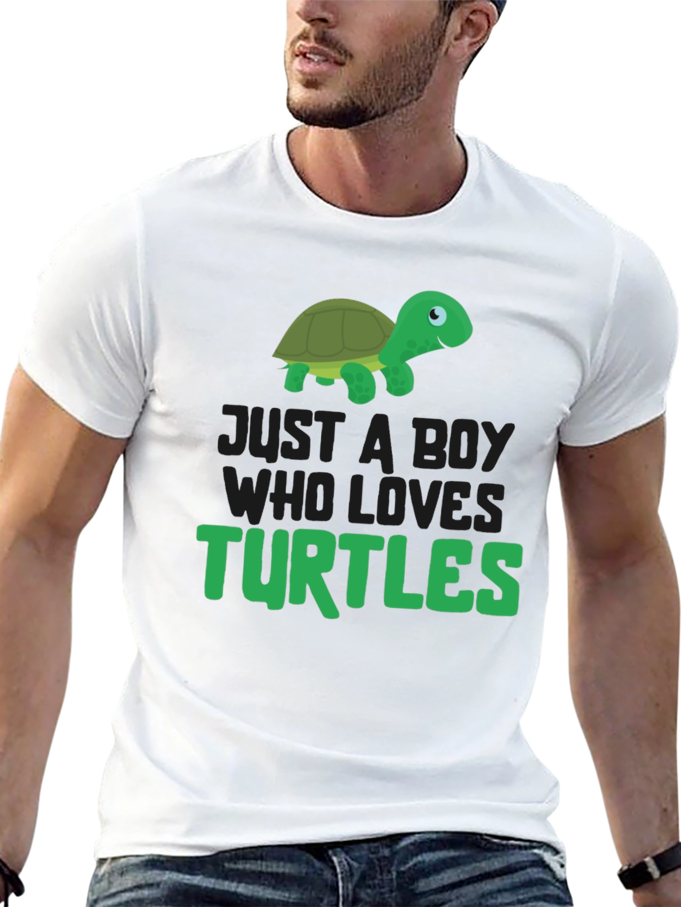 Black Boy Who Loves Turtles T-Shirt view 13