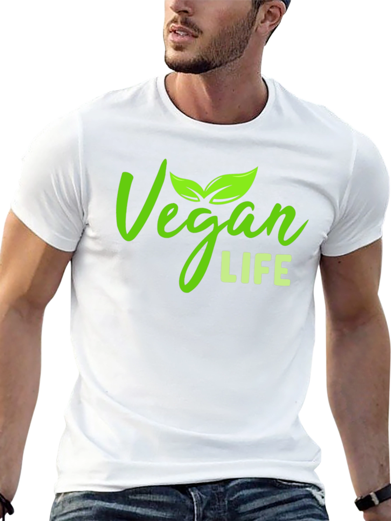 Vegan Life Graphic T-Shirt - Black - 13