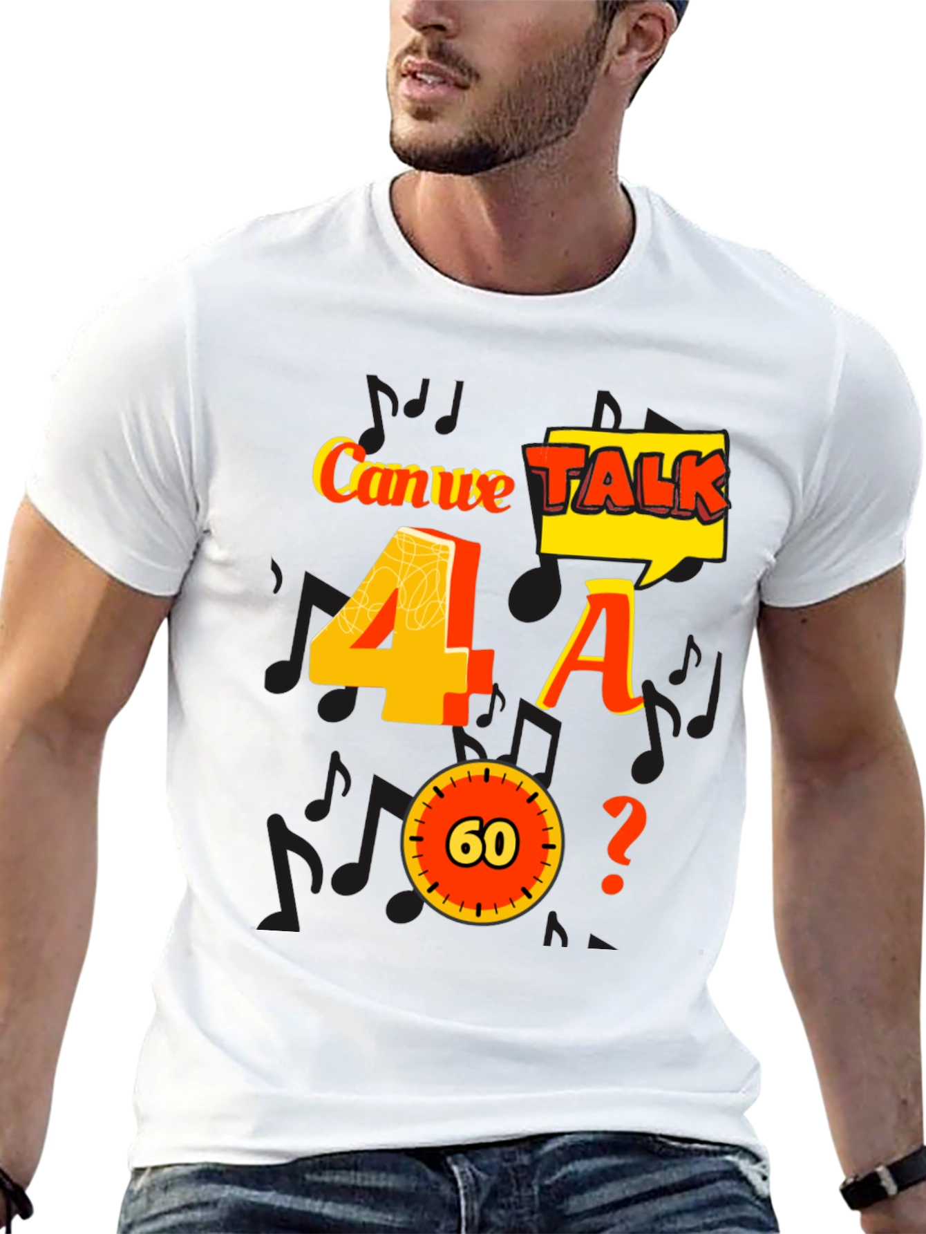 Black Can We Talk 4 A 60? Graphic Tee view 13
