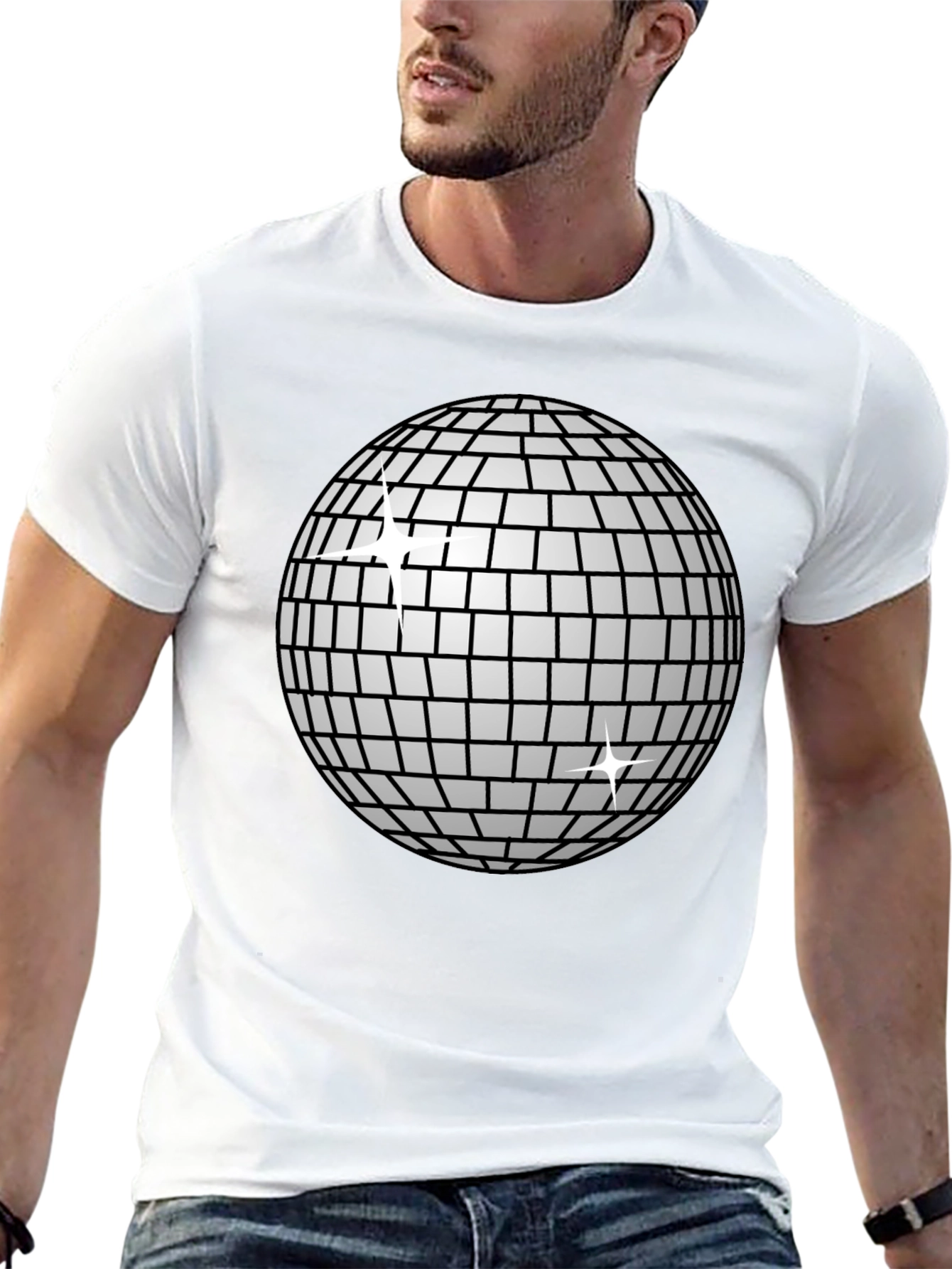 Black Disco Ball T-Shirt - Groovy Party Style! view 13