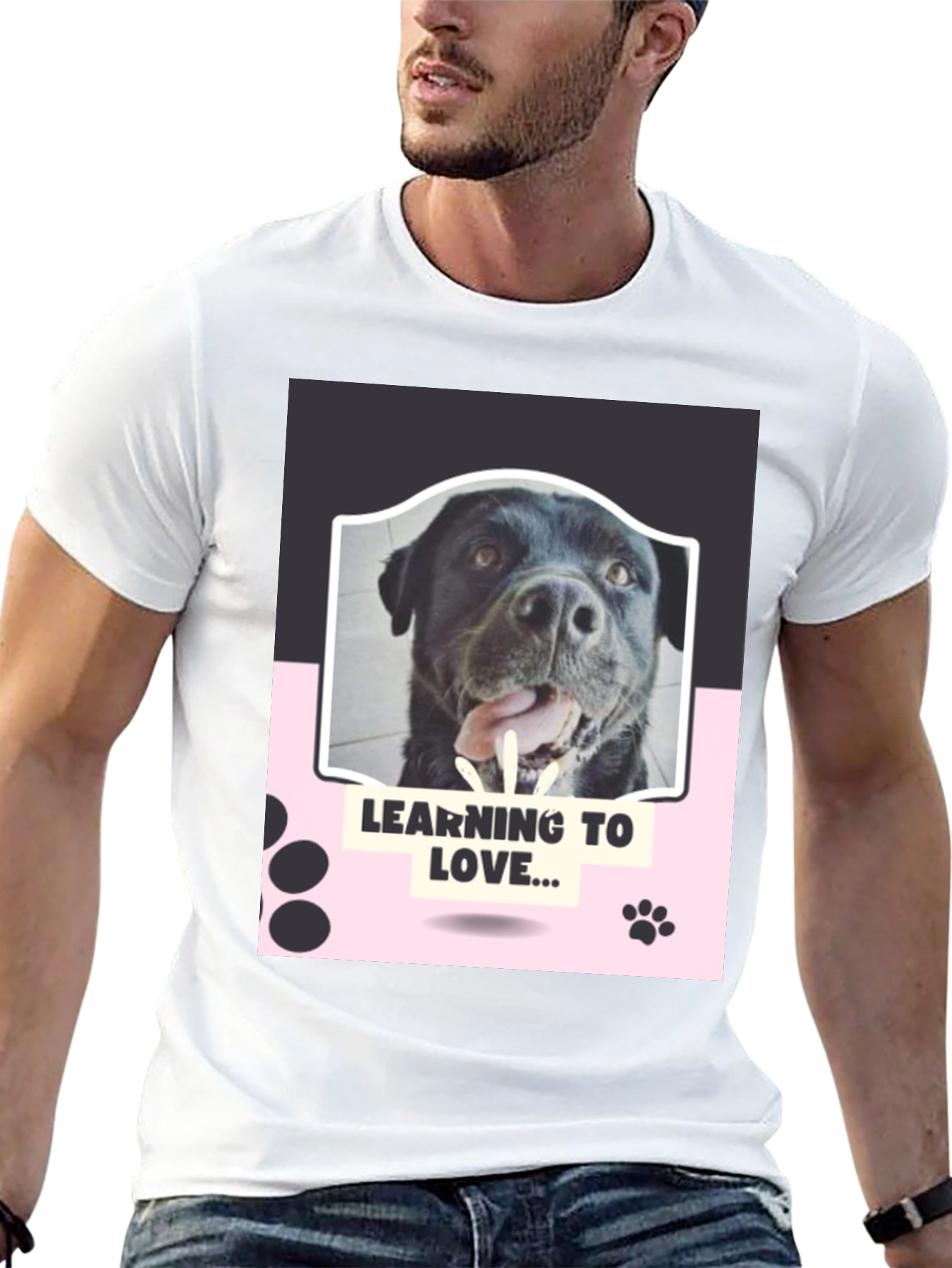Black Learning to Love Dog Graphic Tee view 13