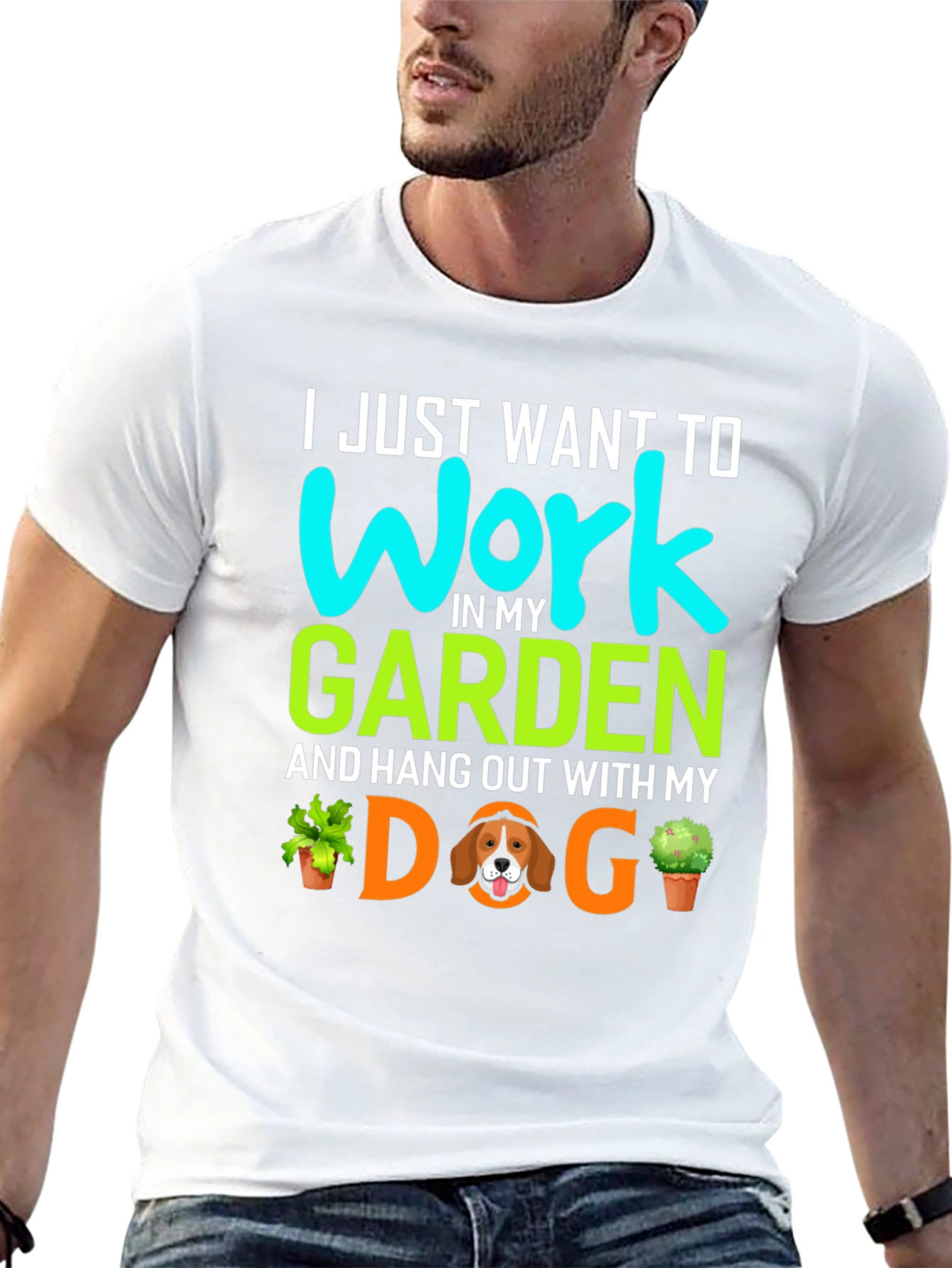 Black Gardening Dog T-Shirt - Work In My Garden view 13