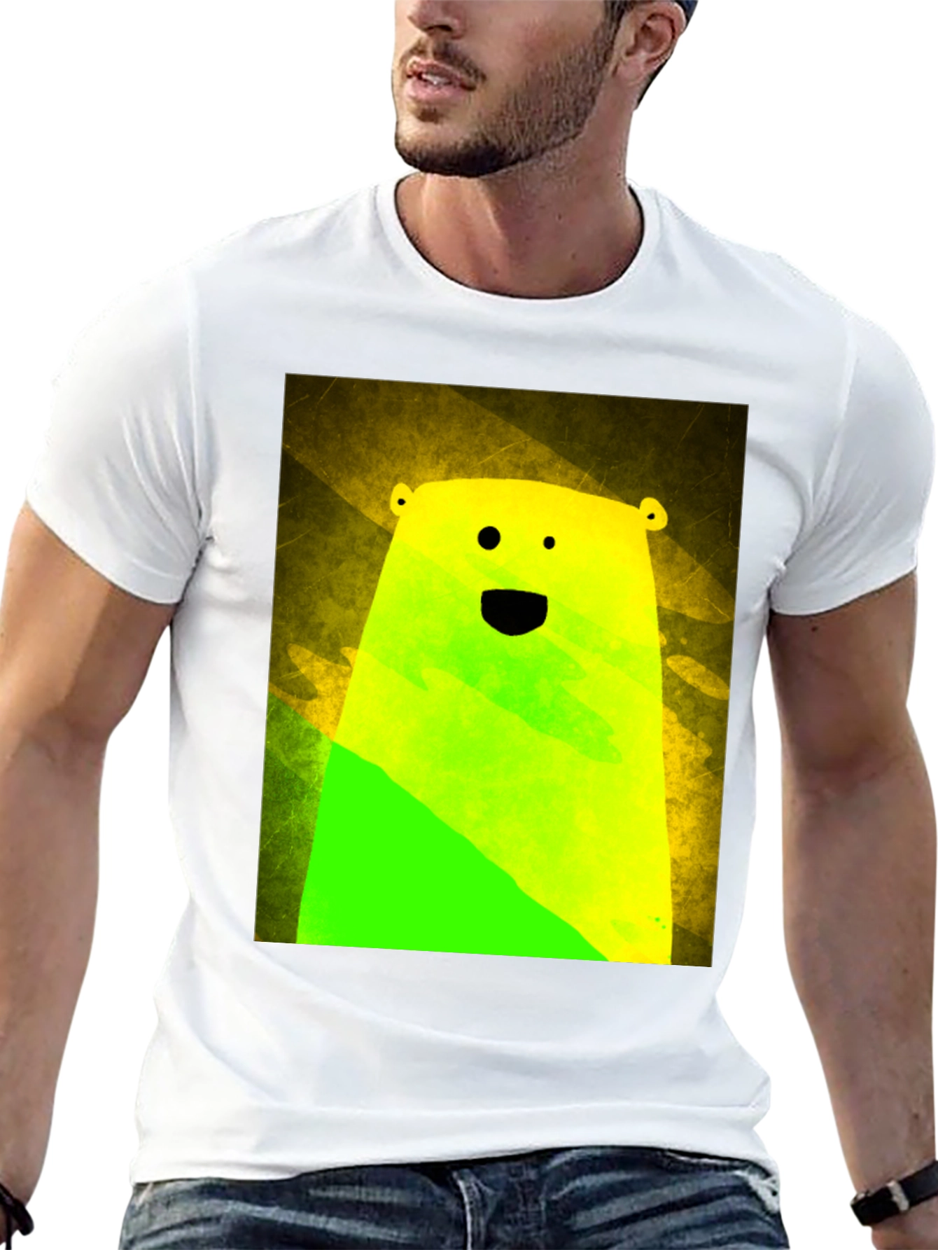 Black Vibrant Bear Graphic Tee - Unique Streetwear Style view 13