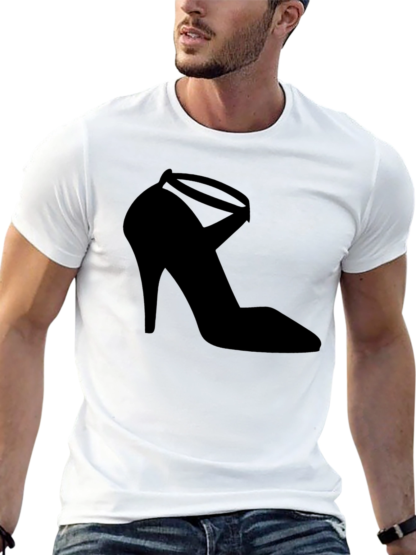 Black Black High Heel Shoe Graphic T-Shirt view 13