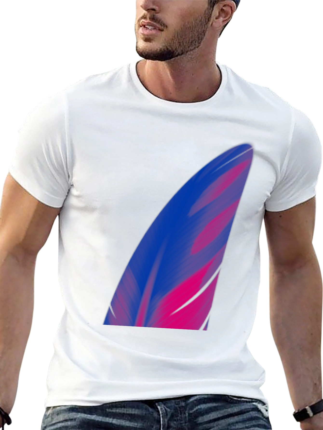 Black Surf Fin Graphic Tee - Black Cotton Blend view 13