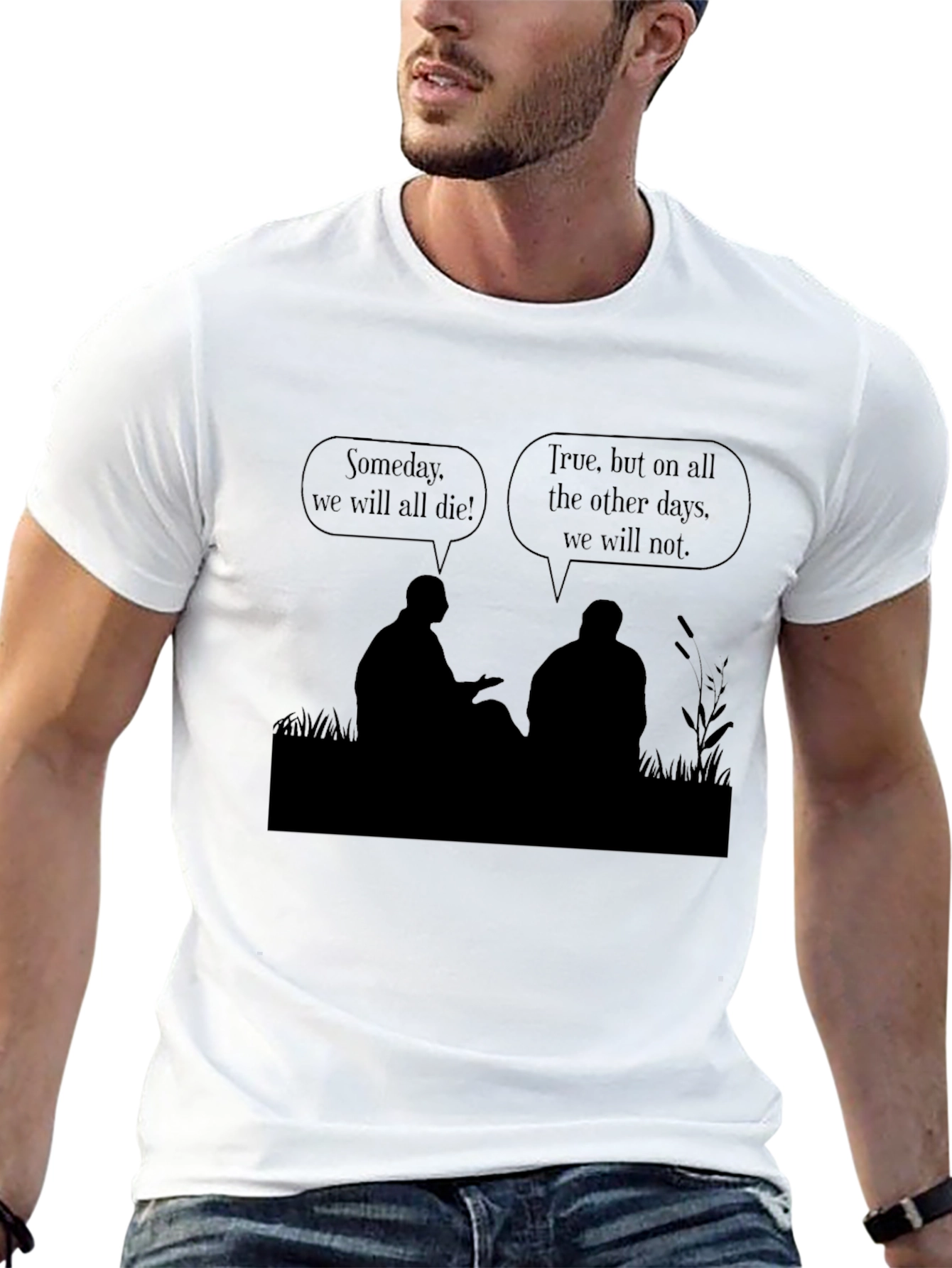 Black Philosophical T-Shirt - Someday We Will All Die view 13