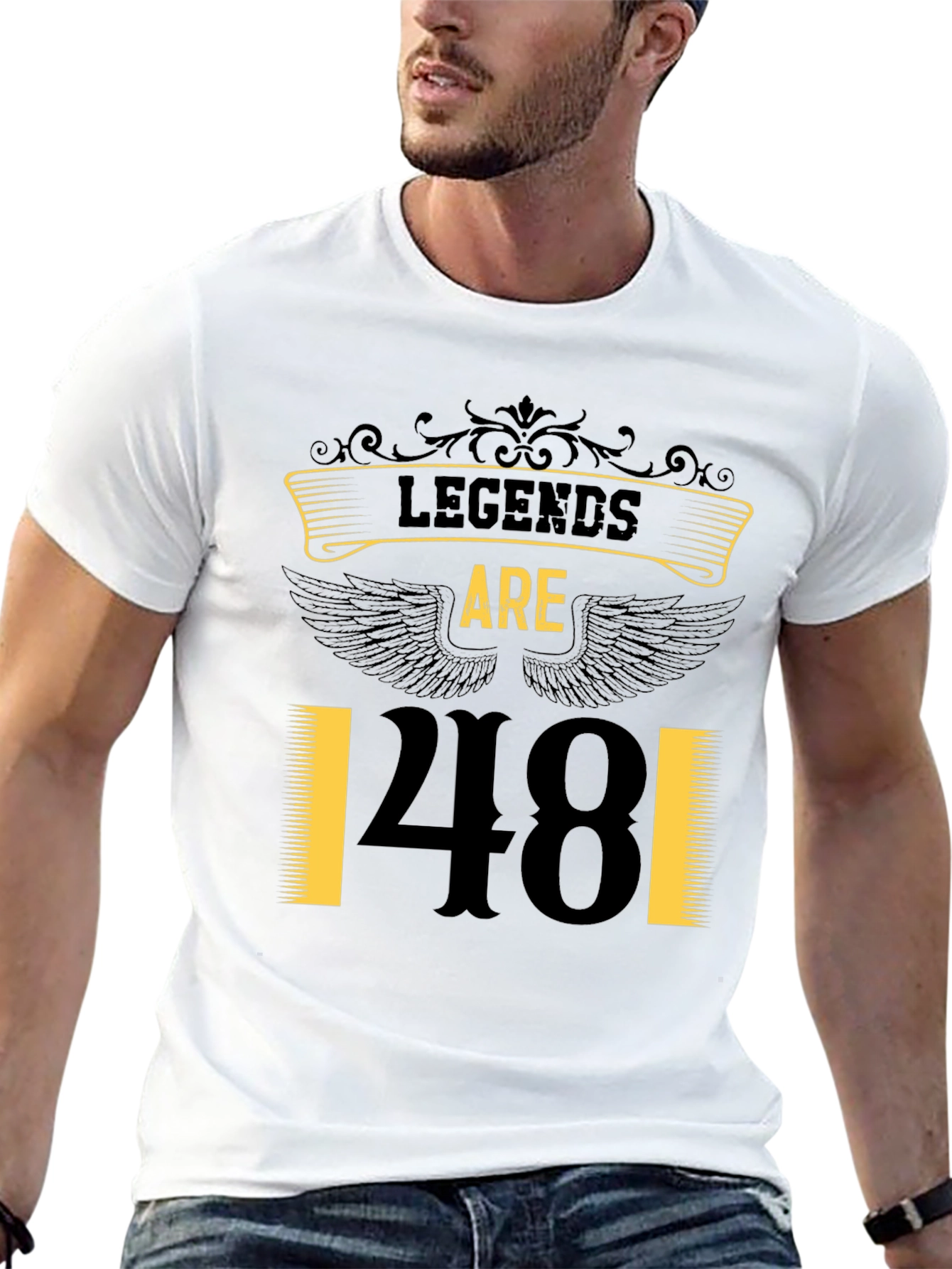 Black Legends Are 48 T-Shirt Birthday Gift view 13