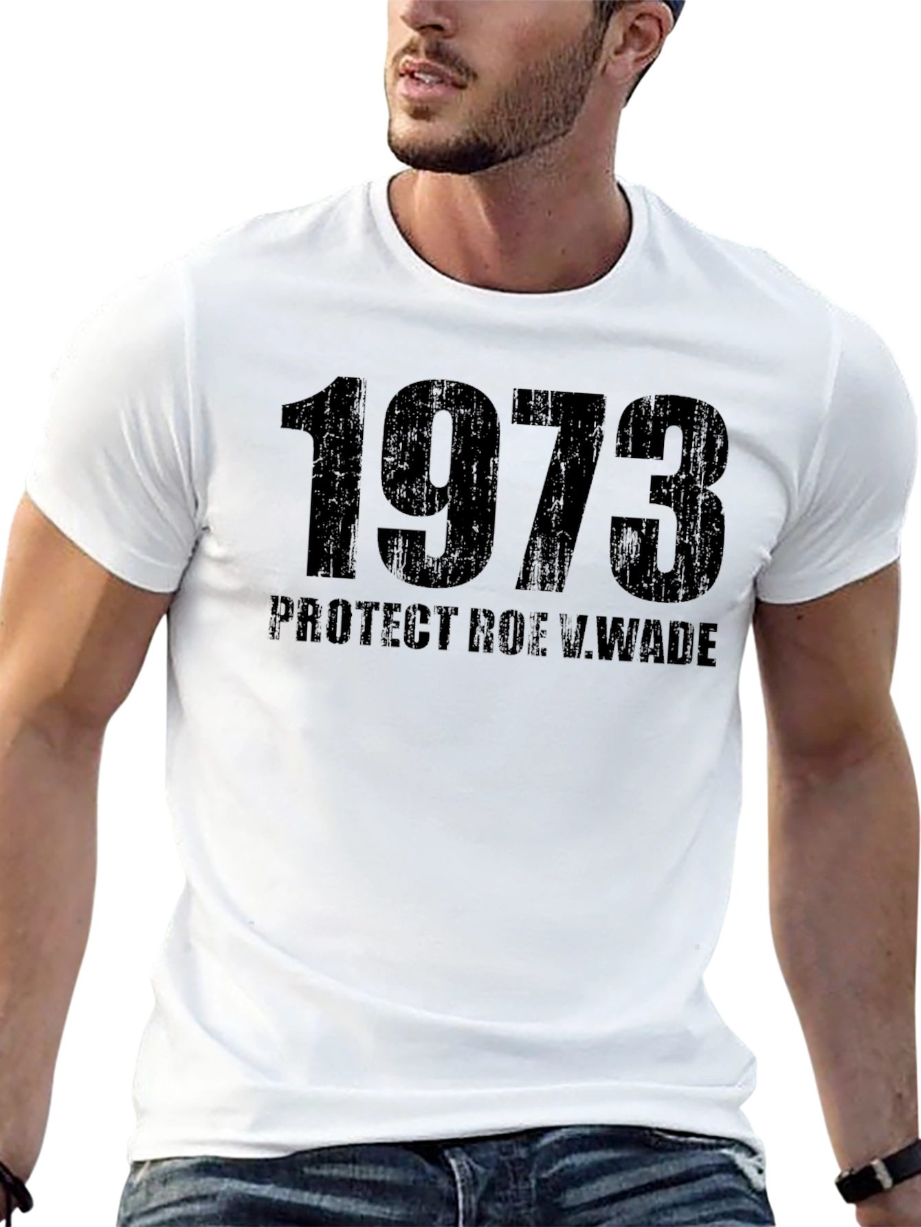 Black 1973 Protect Roe V. Wade Black T-Shirt view 13